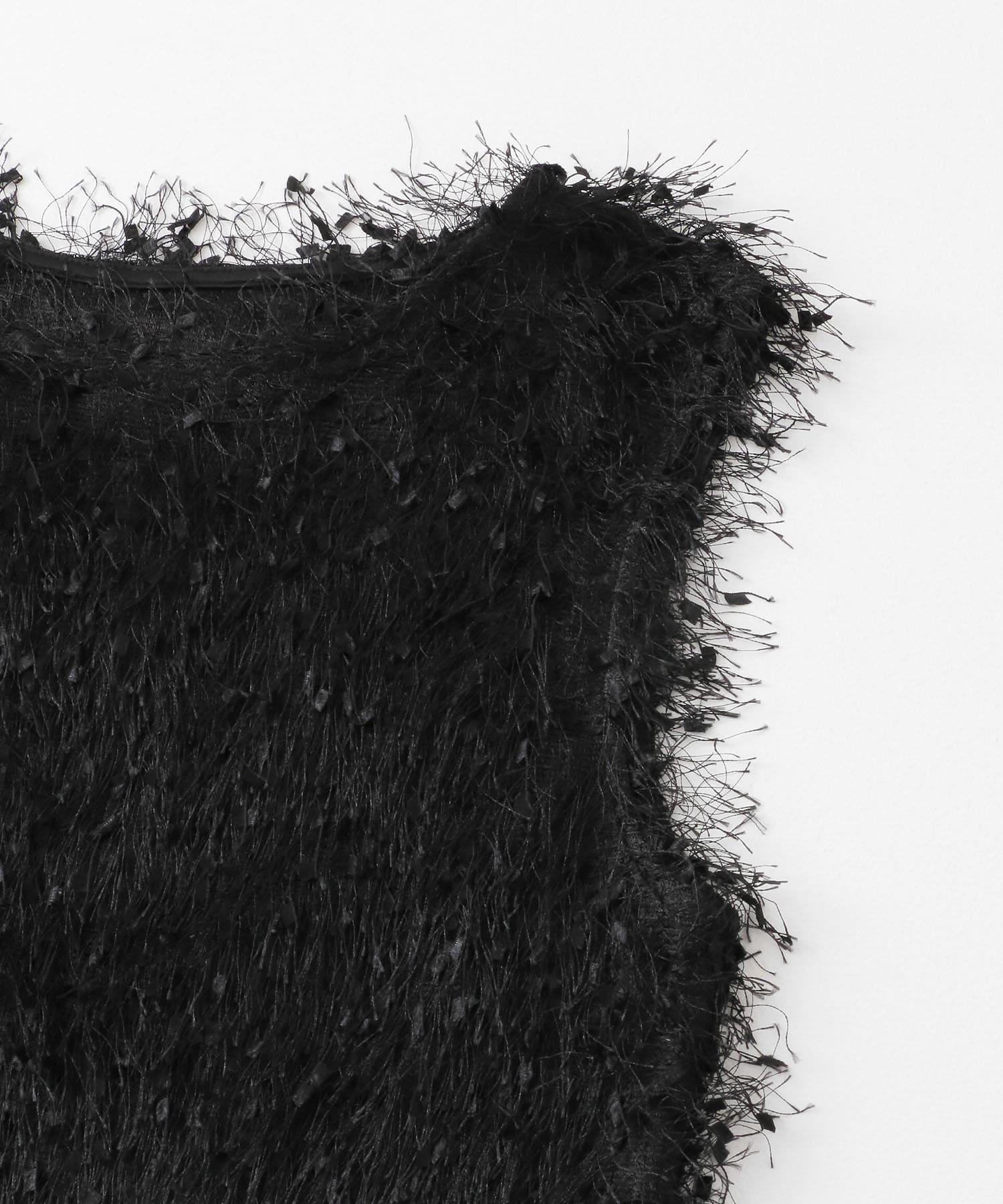 フリンジテープノースリーブトップ BLACK one