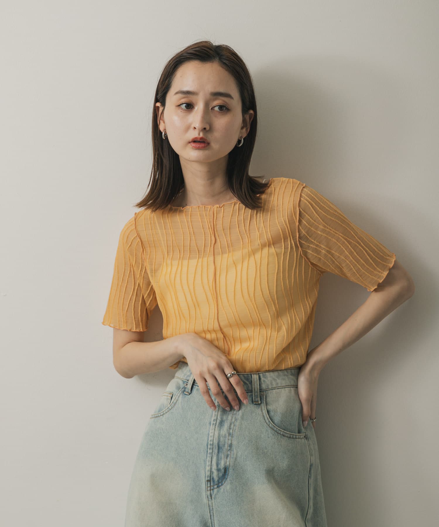 身長：169cm サイズ：one