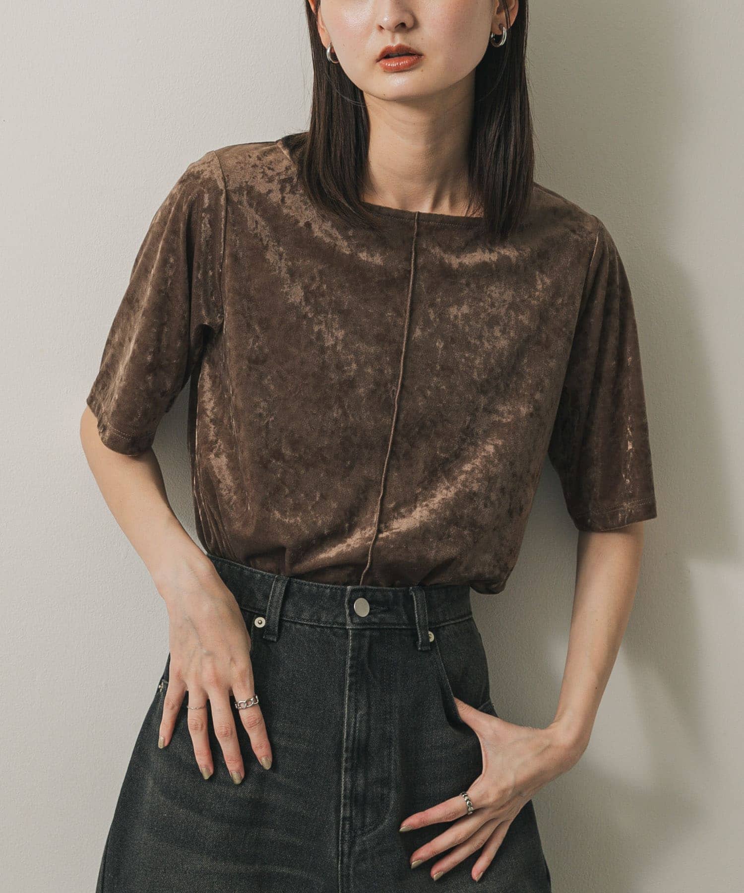 シアーベロアTシャツ(半袖)