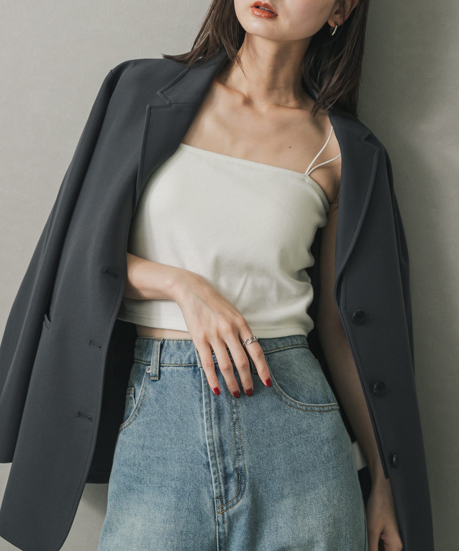 クロップドカップツキキャミソール(one WHITE): トップス｜URBAN