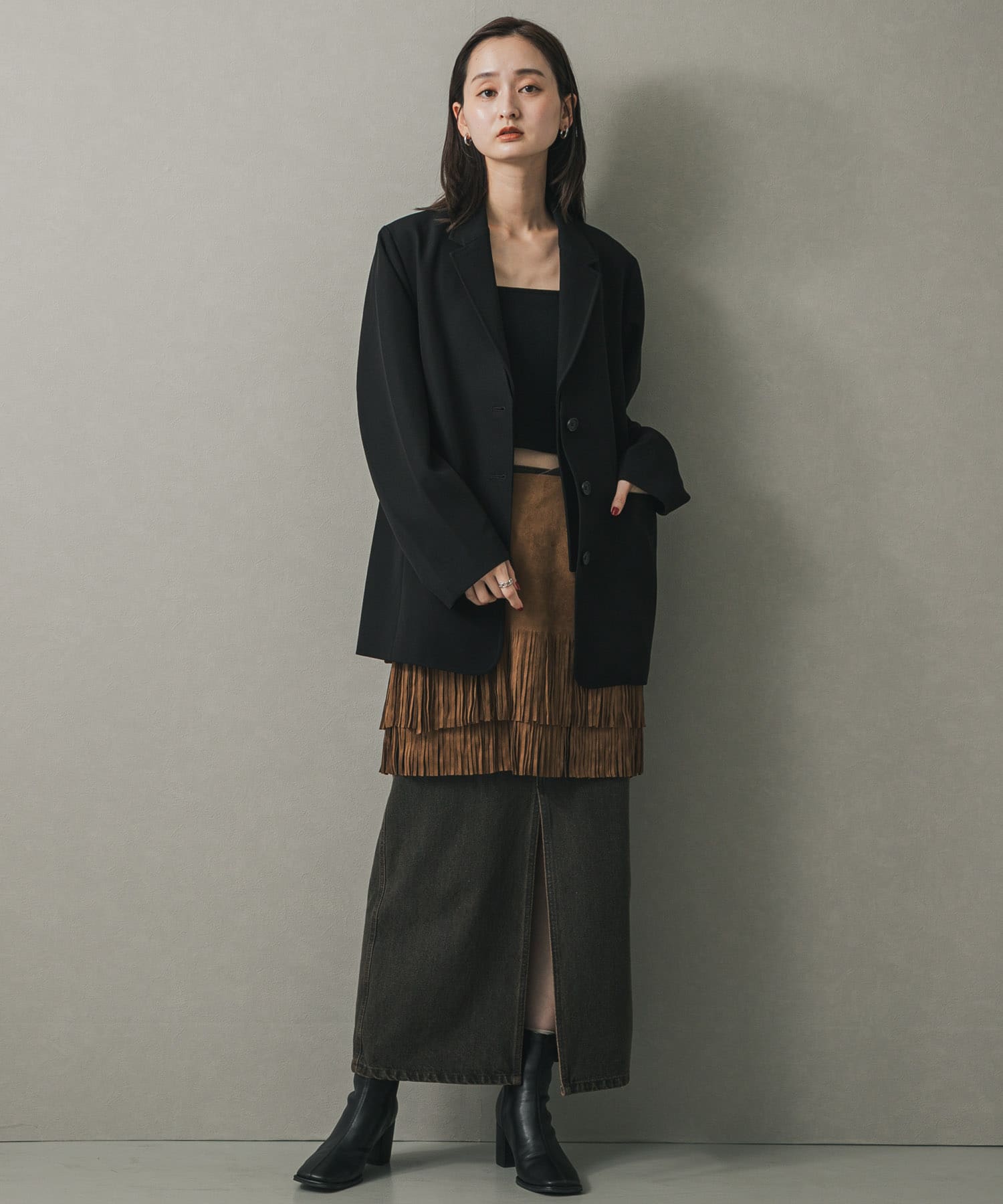 身長：169cm サイズ：one