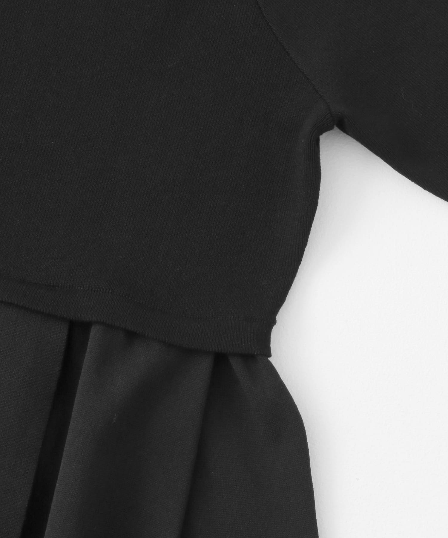 アシメペプラムセーター BLACK one