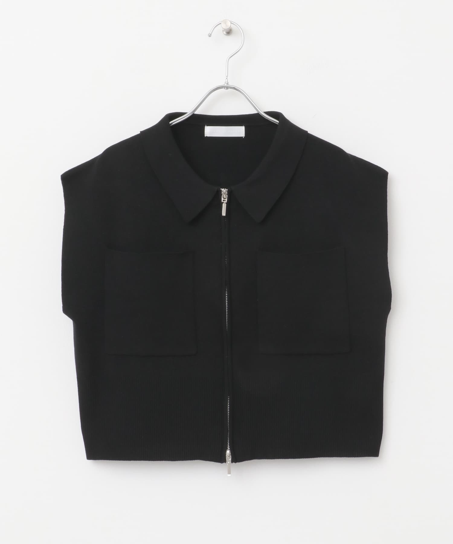 エリツキフロントZIPセーター BLACK one