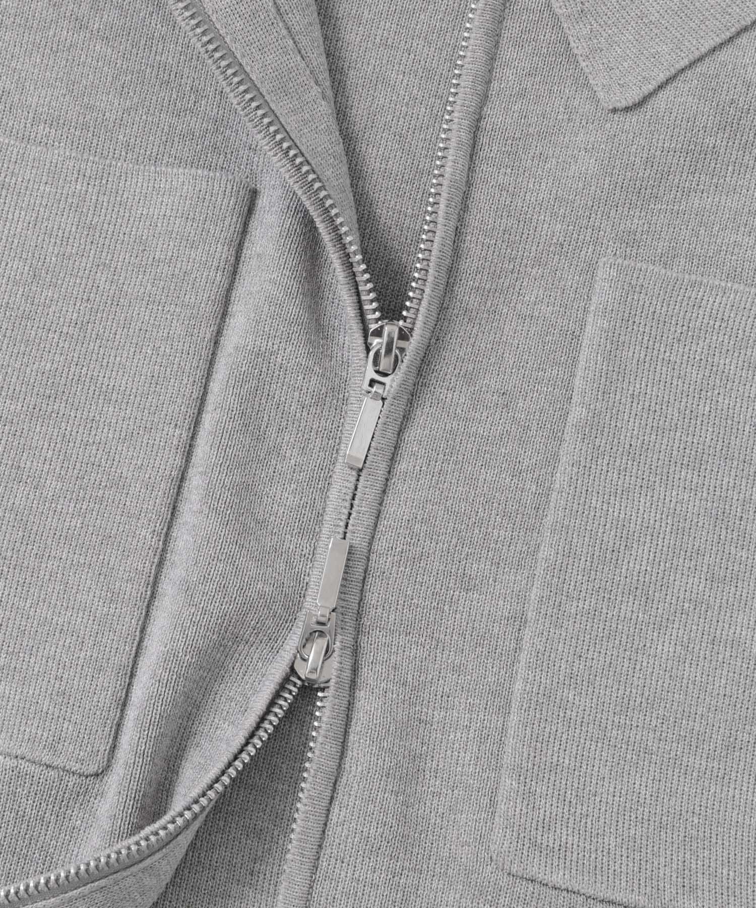 エリツキフロントZIPセーター GRAY one