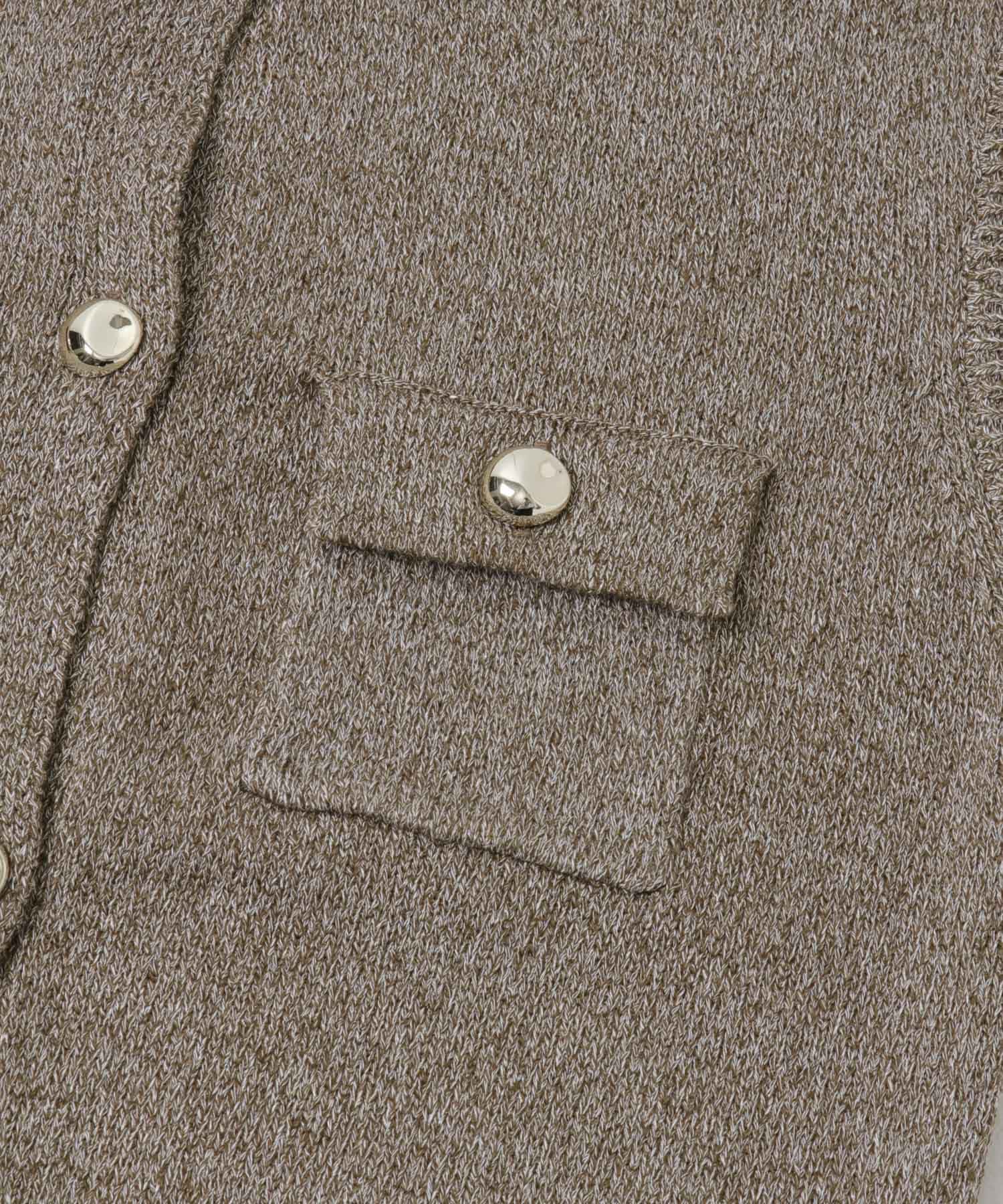 メタルボタンポケットベスト BROWN one
