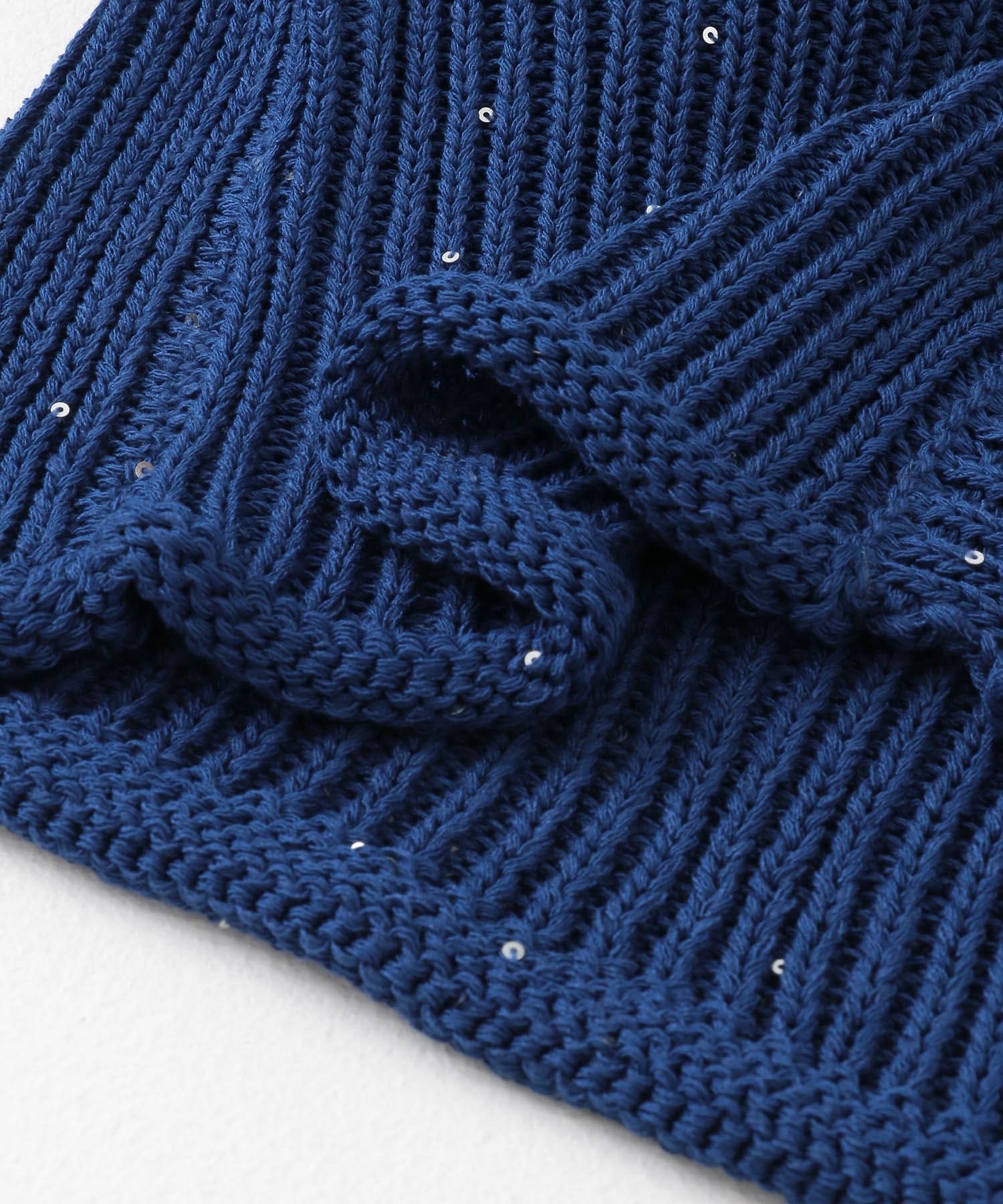 スパンコールメッシュカーディガン BLUE one