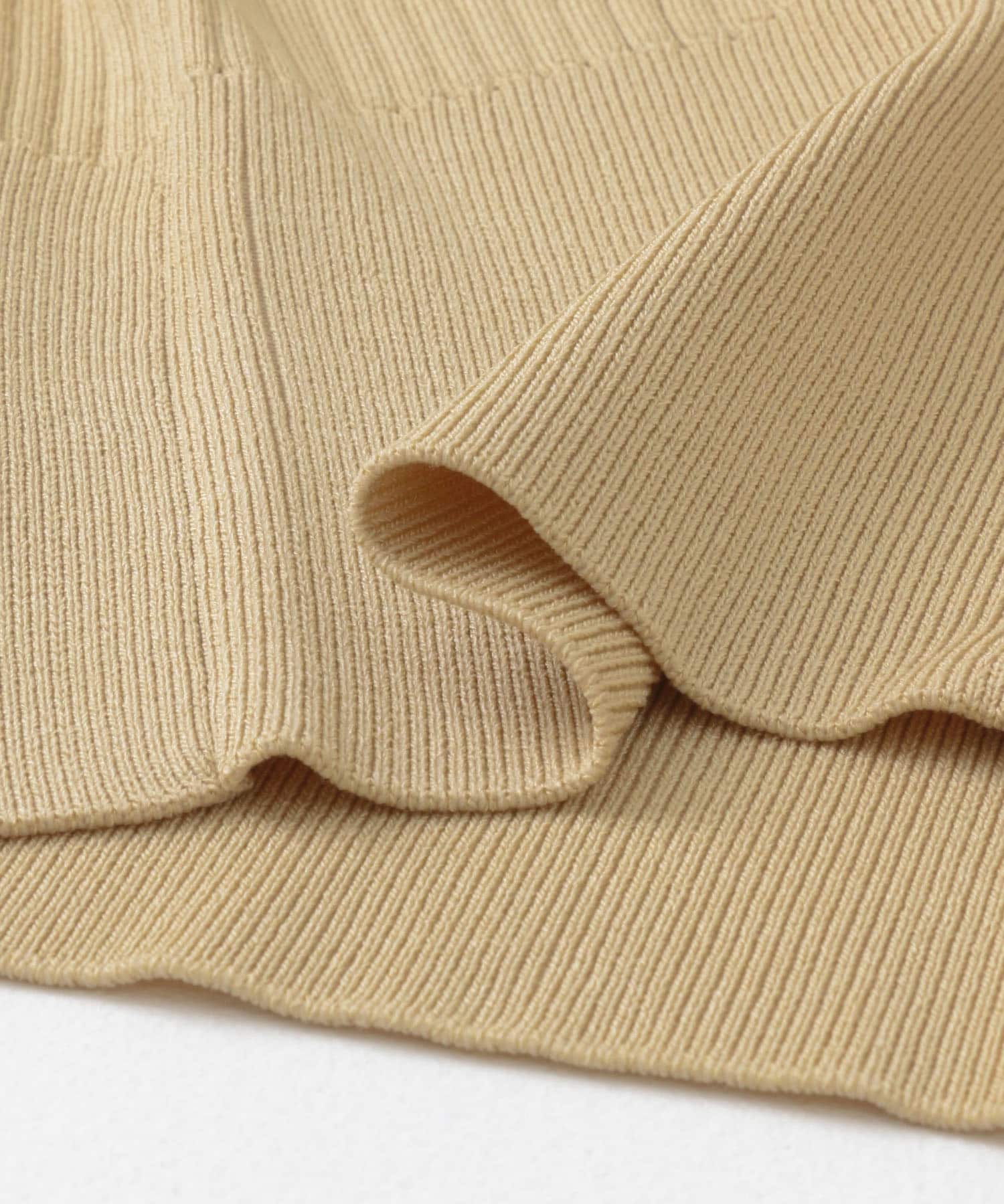 2WAYボートネックZIPセーター BEIGE one