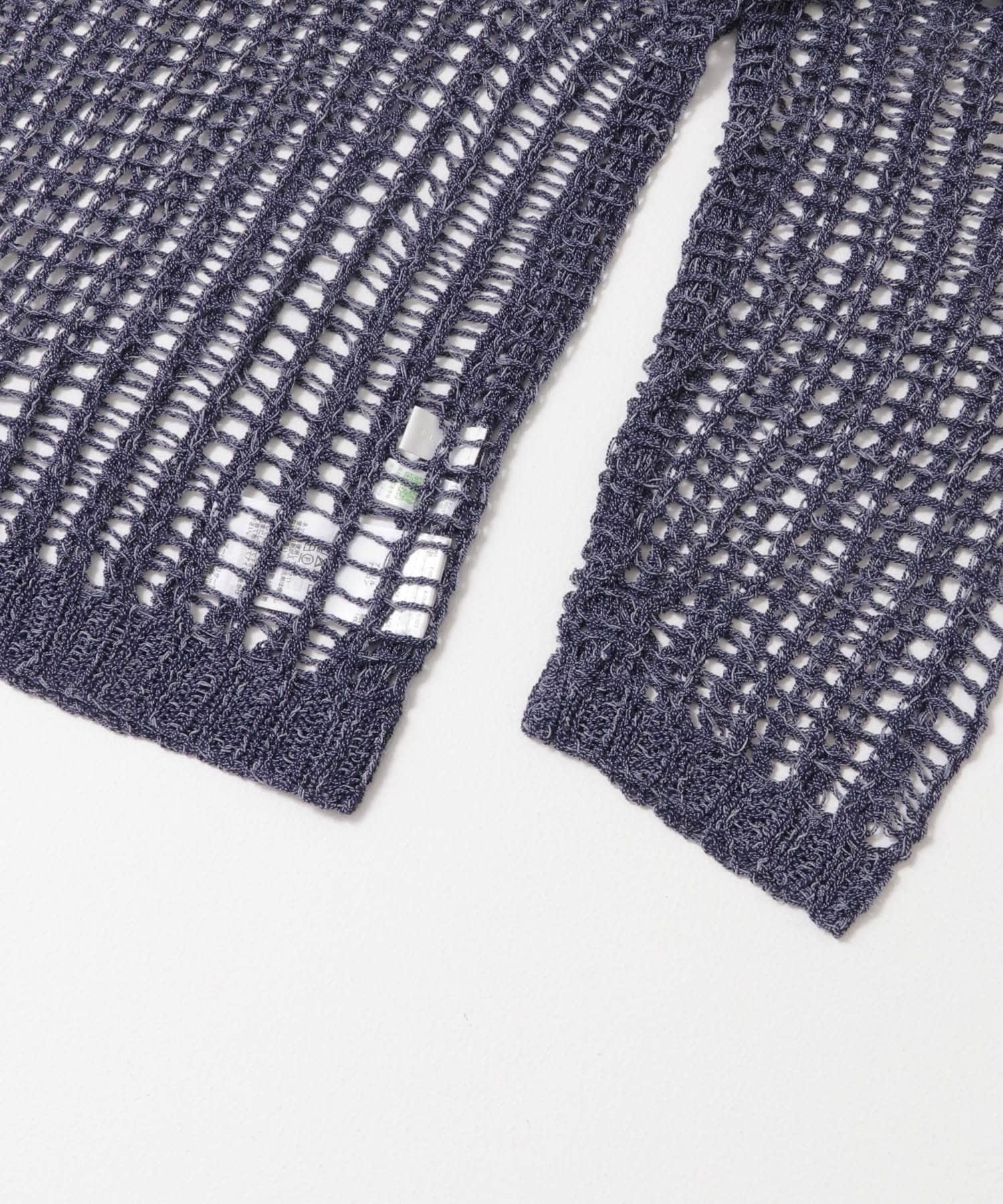 キーネックメッシュニット NAVY one