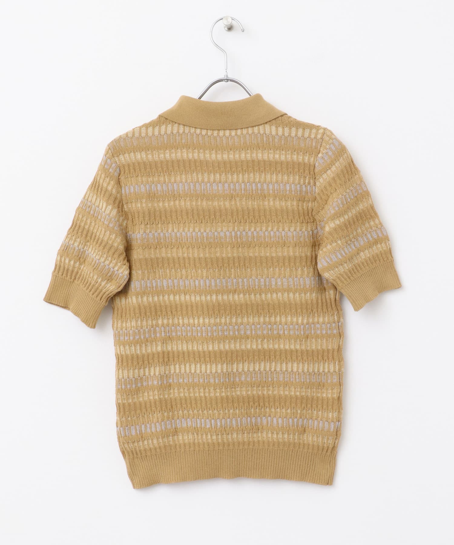 マルチボーダーエリツキトップ BEIGE one