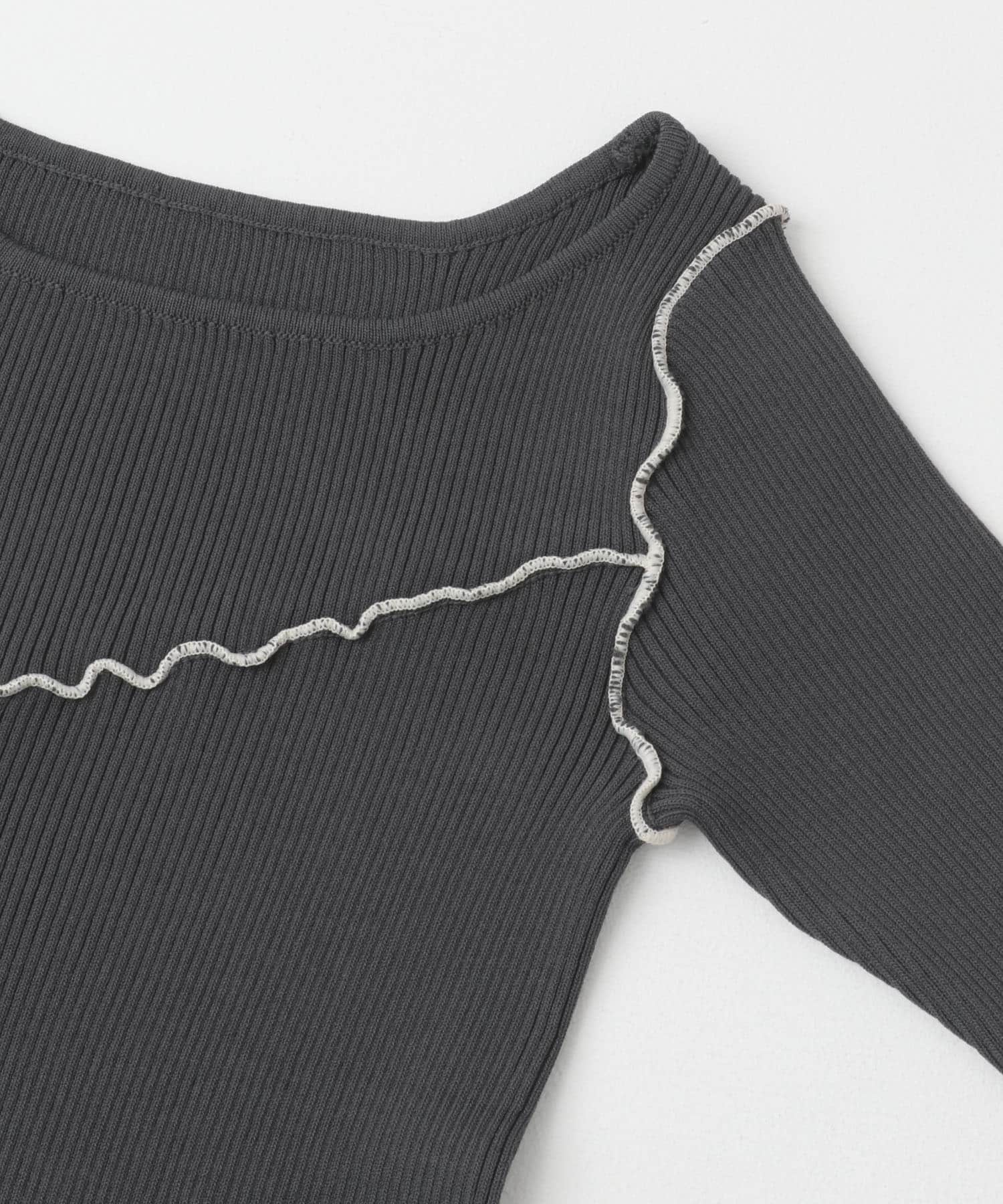 アシメメローセーター CHARCOAL one