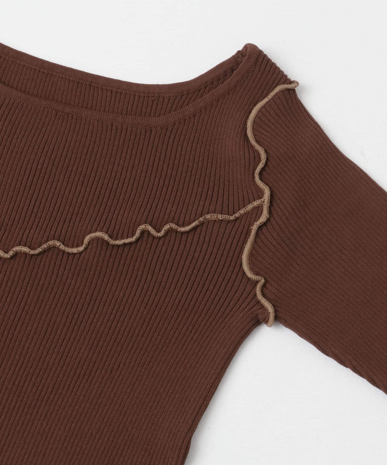 アシメメローセーター BROWN one
