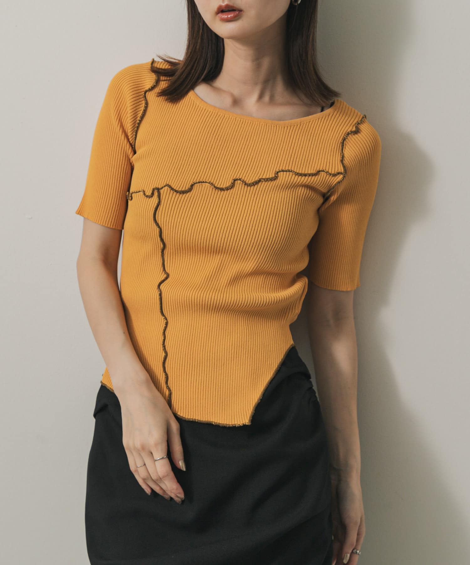 アシメメローセーター