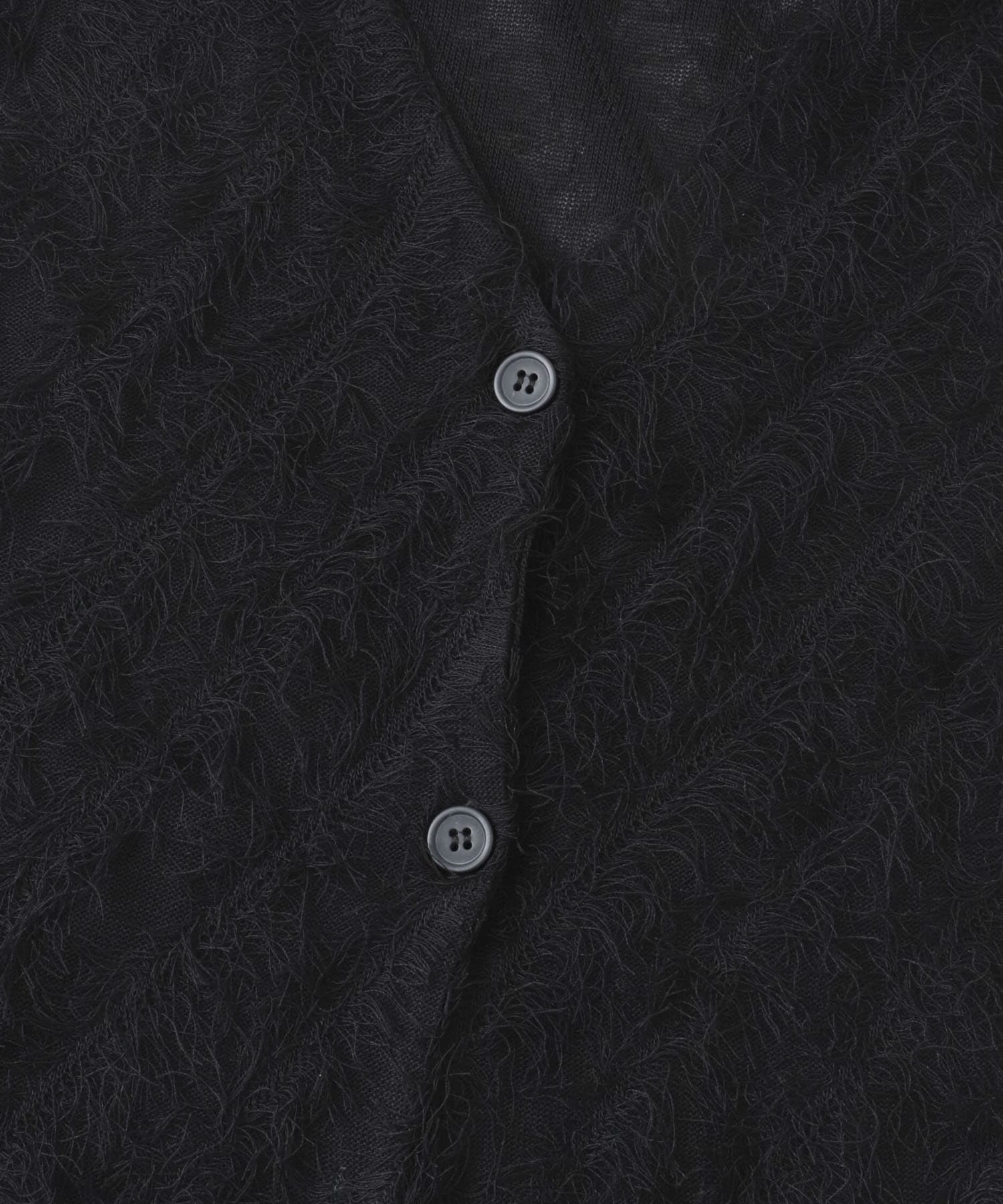 フリンジニットジレベスト BLACK one