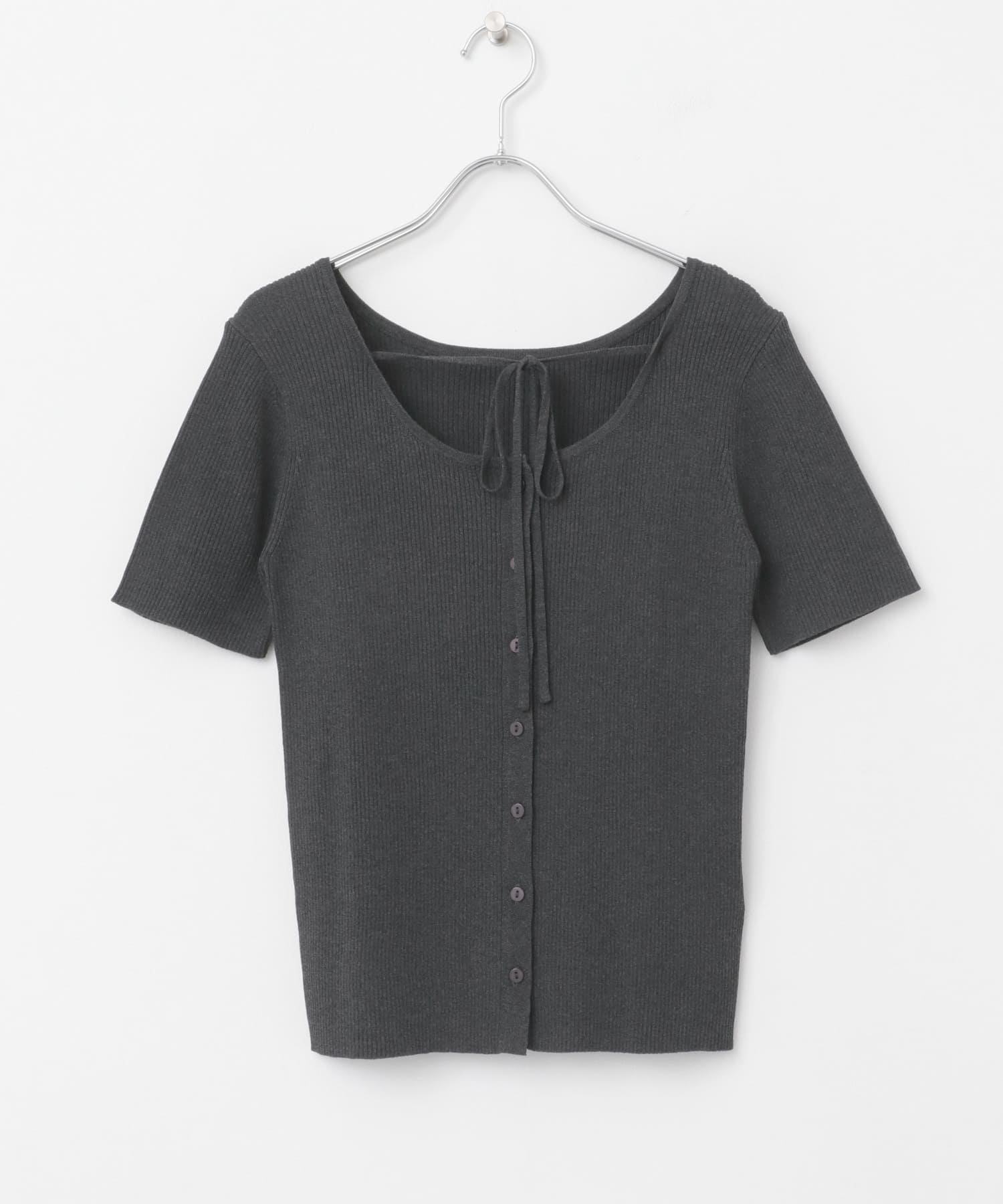 アレンジコードコンパクトセーター CHARCOAL one
