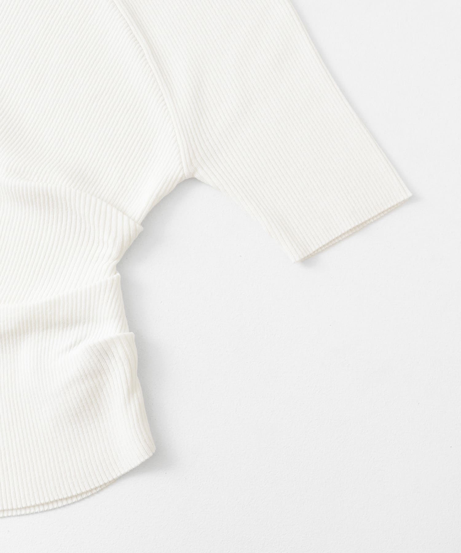 アシメネックセーター(半袖) OFF WHITE one