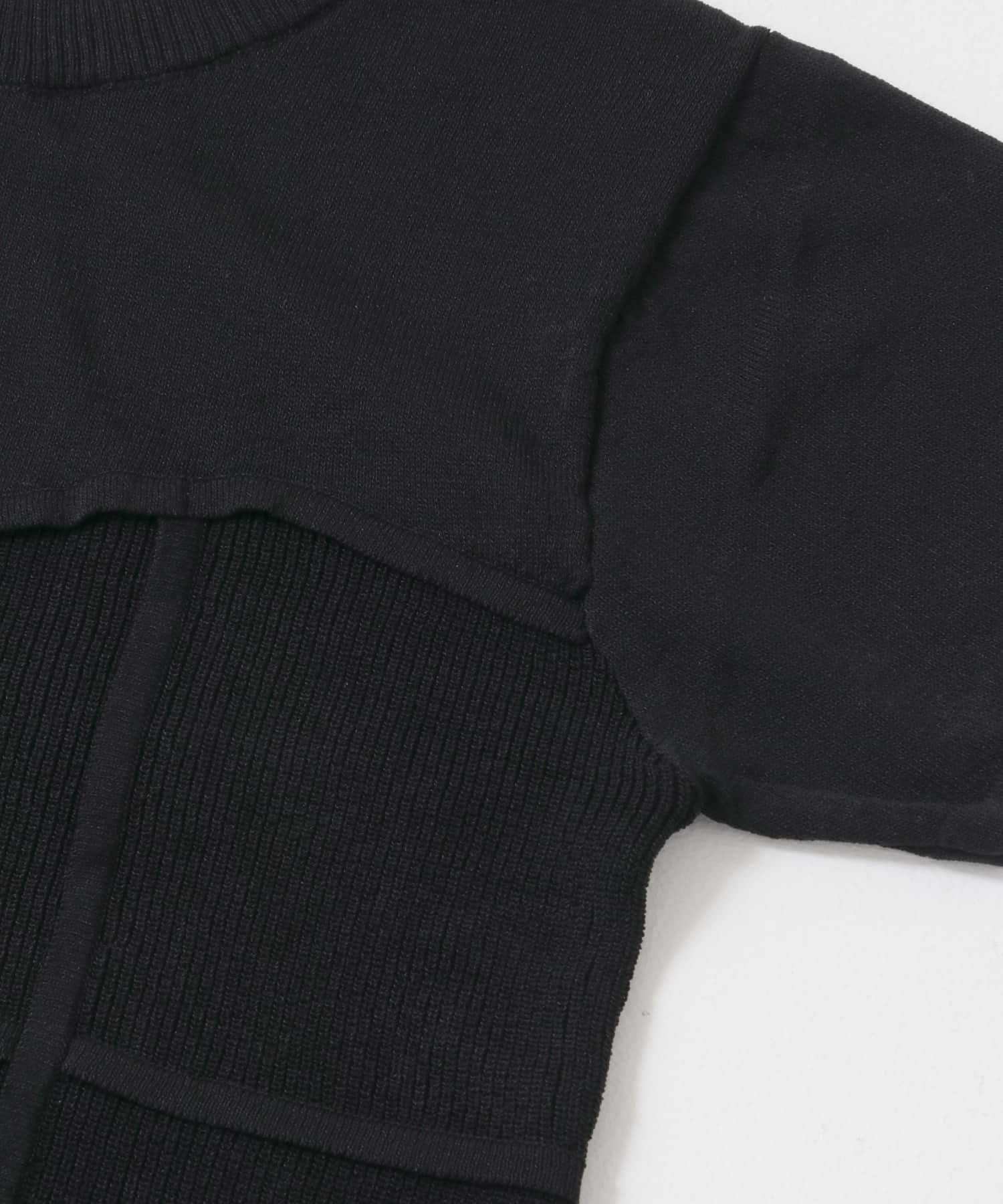 ビスチェデザインセーター(半袖) BLACK one