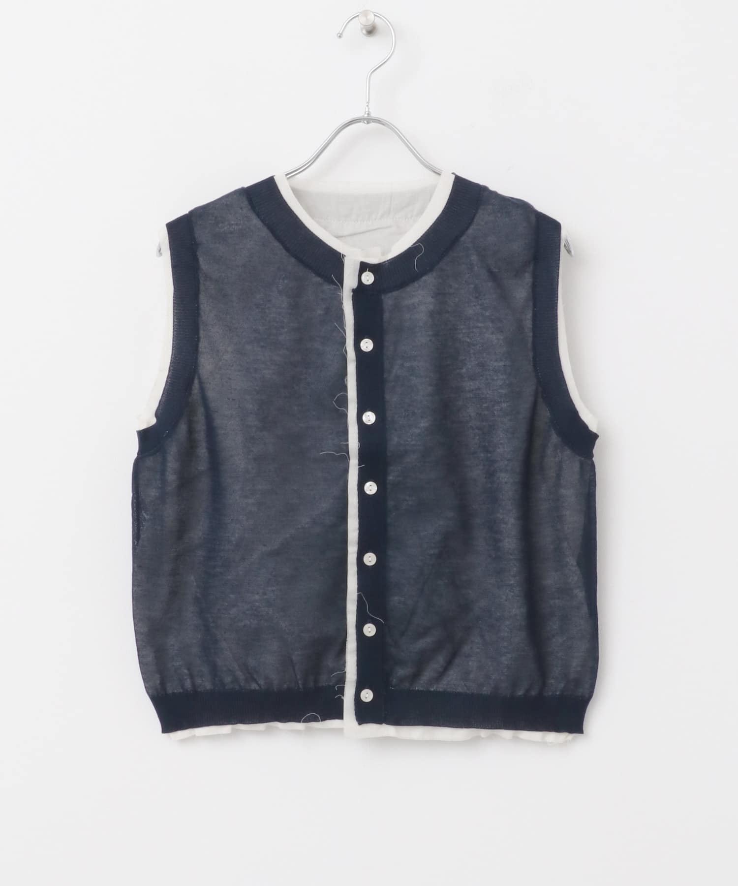 カットオフレイヤードセーター NAVY one