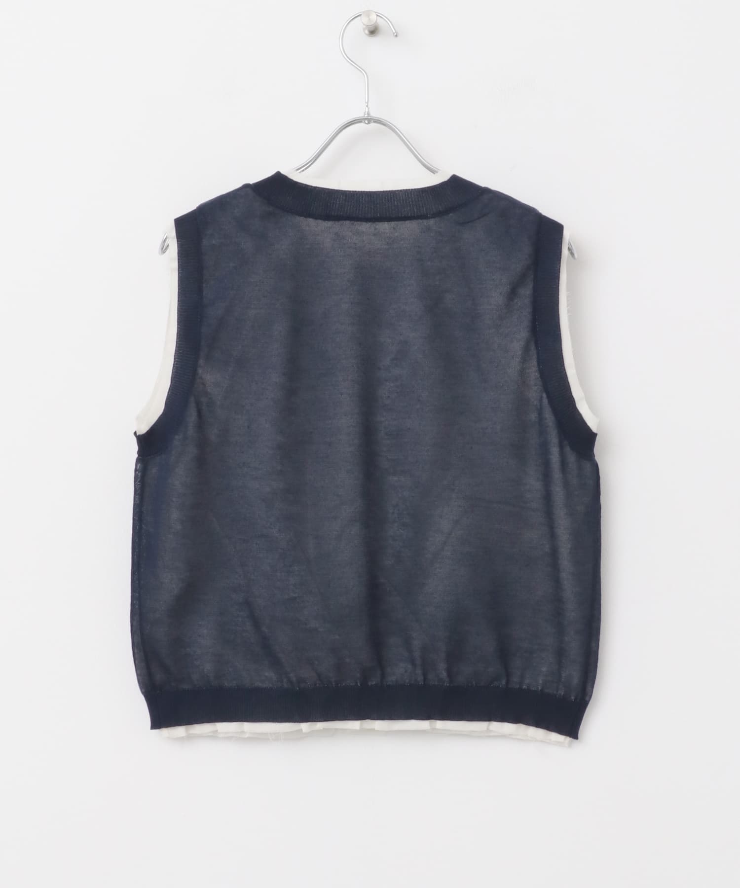 カットオフレイヤードセーター NAVY one