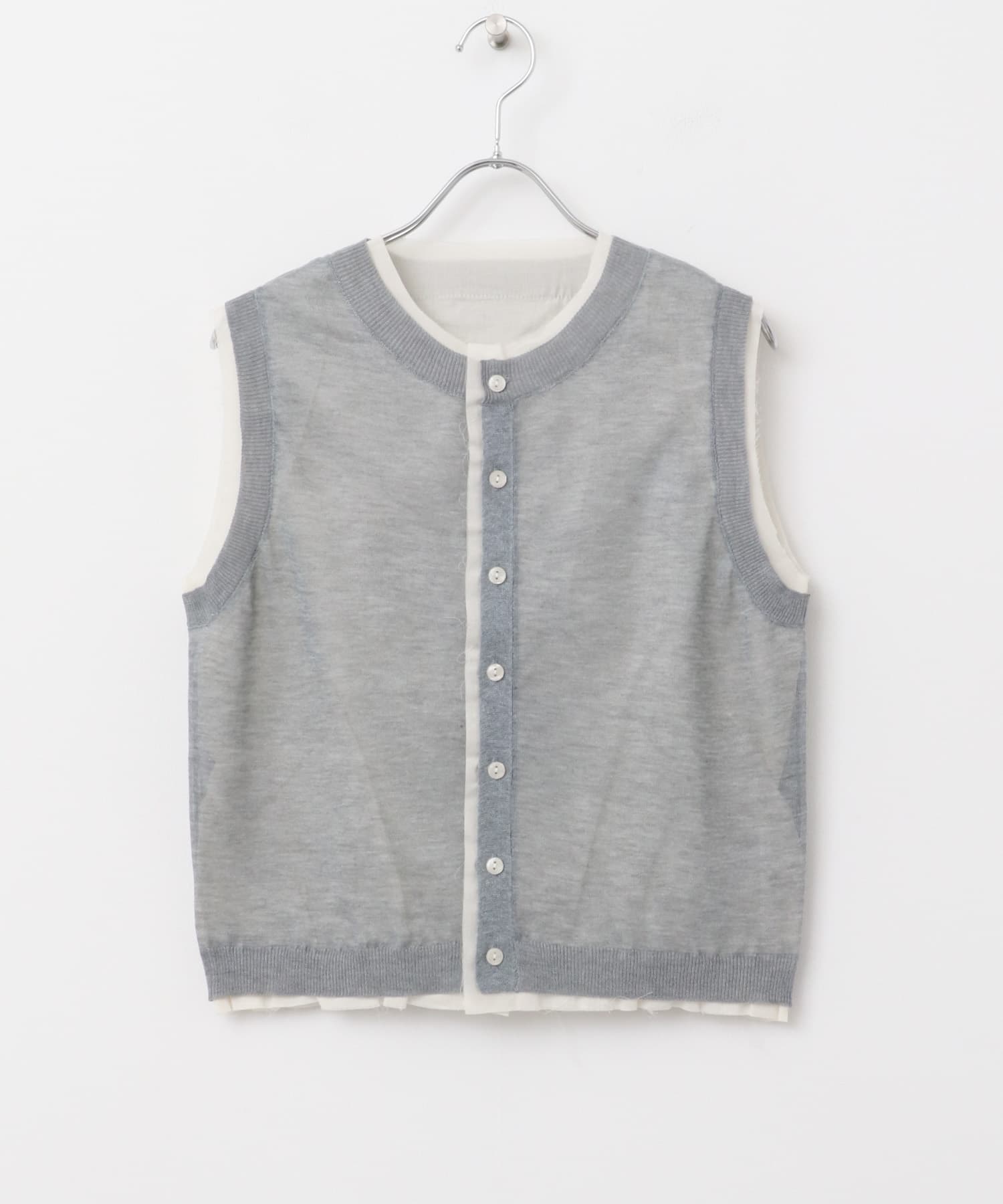カットオフレイヤードセーター GRAY one