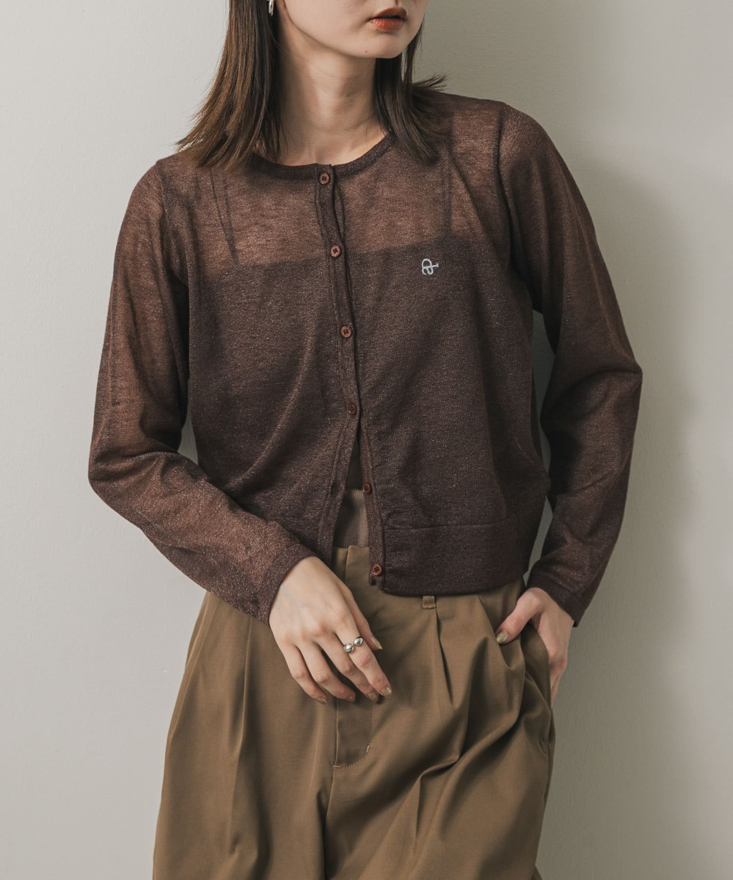 シシュウコンパクトシアーカーディガン