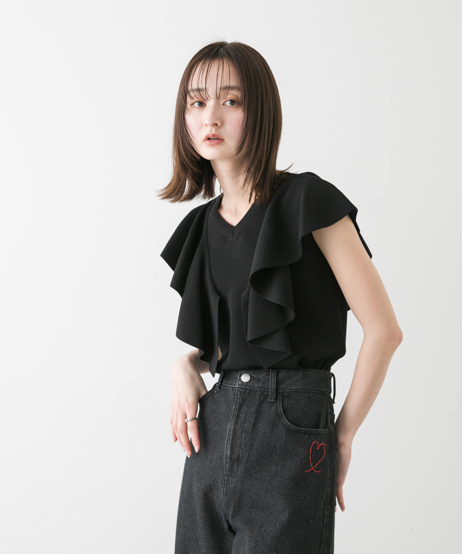 身長：169cm サイズ：one