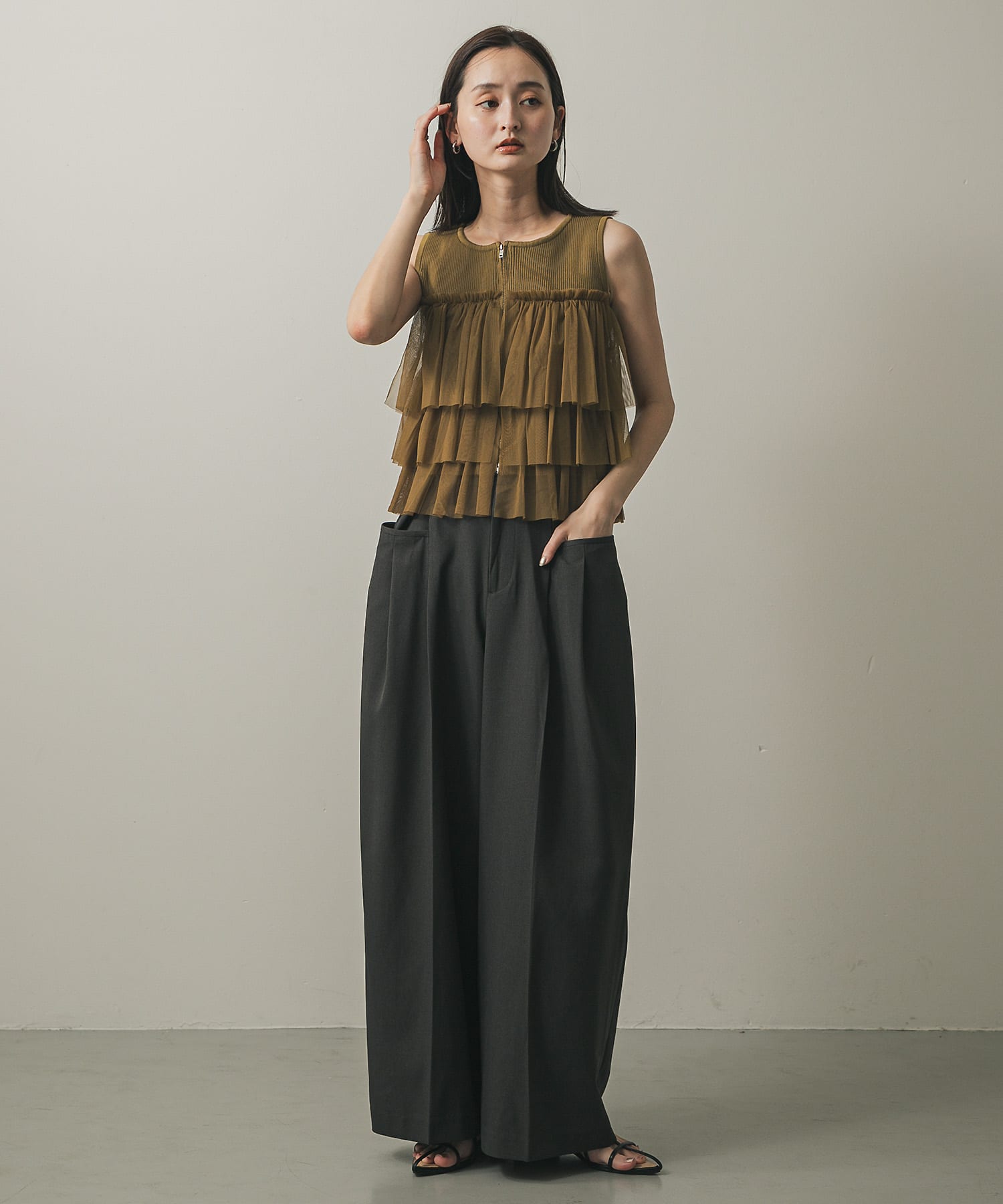 身長：169cm サイズ：one