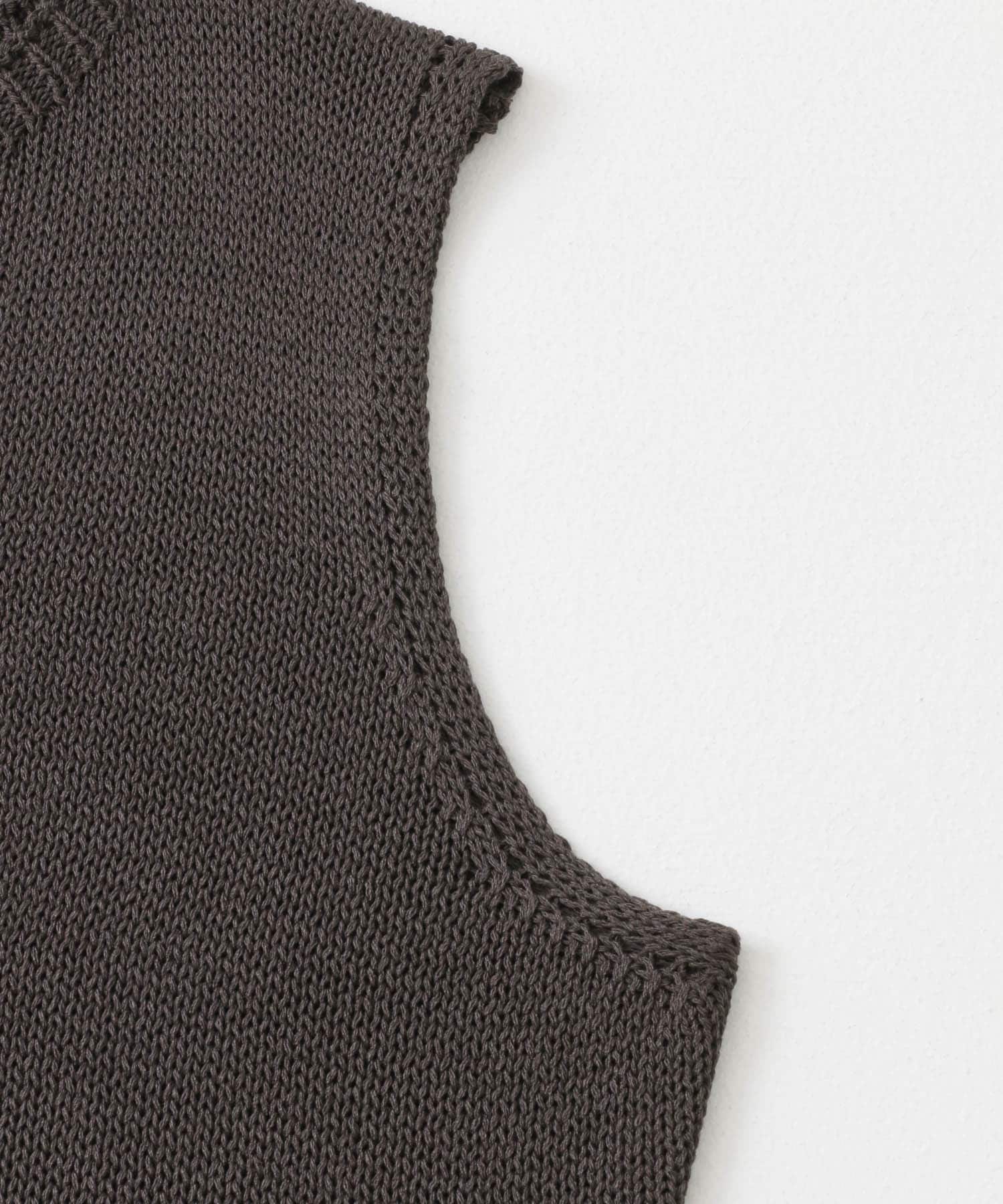 リネンタッチクロップドセーター CHARCOAL one