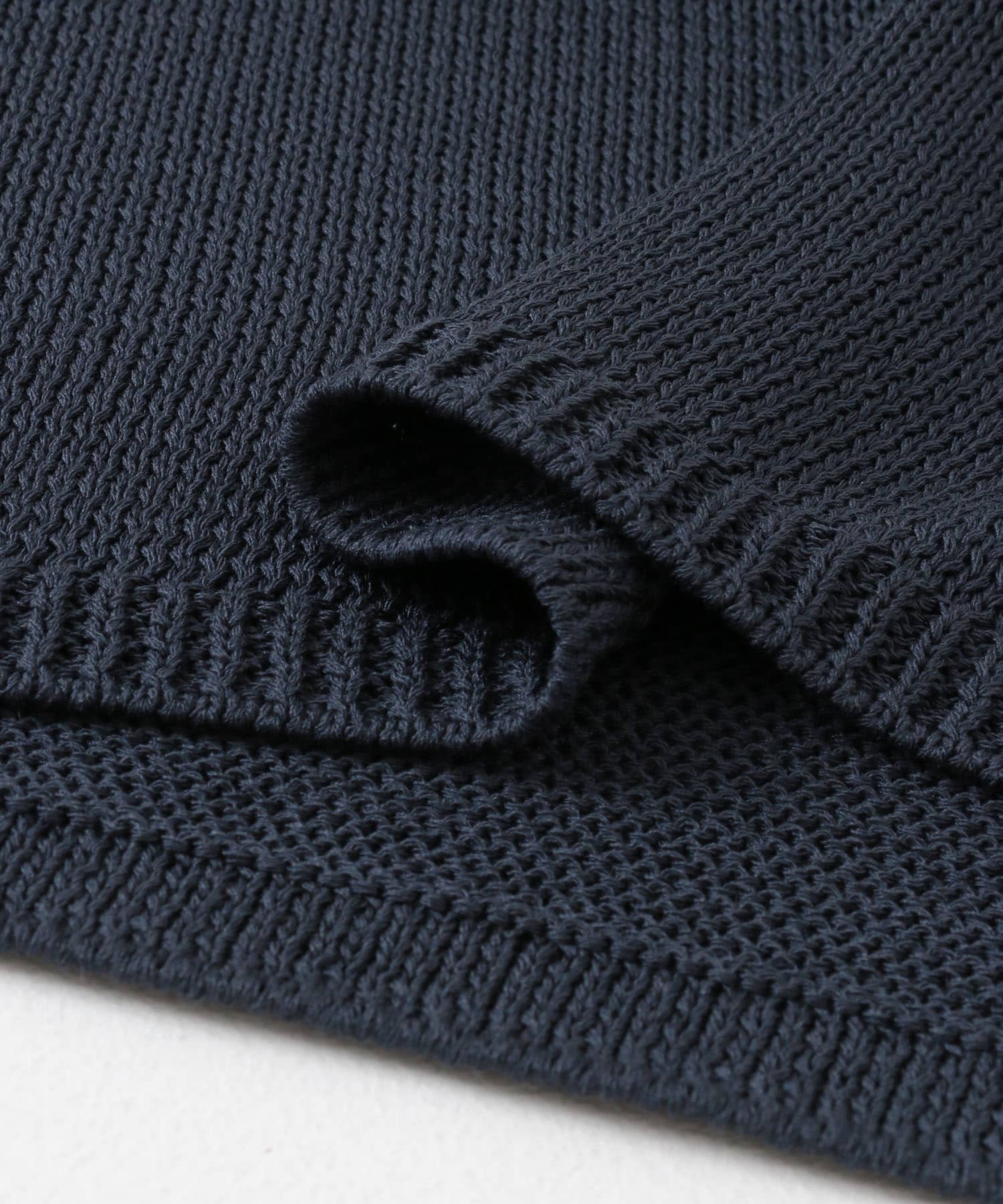 リネンタッチクロップドセーター NAVY one