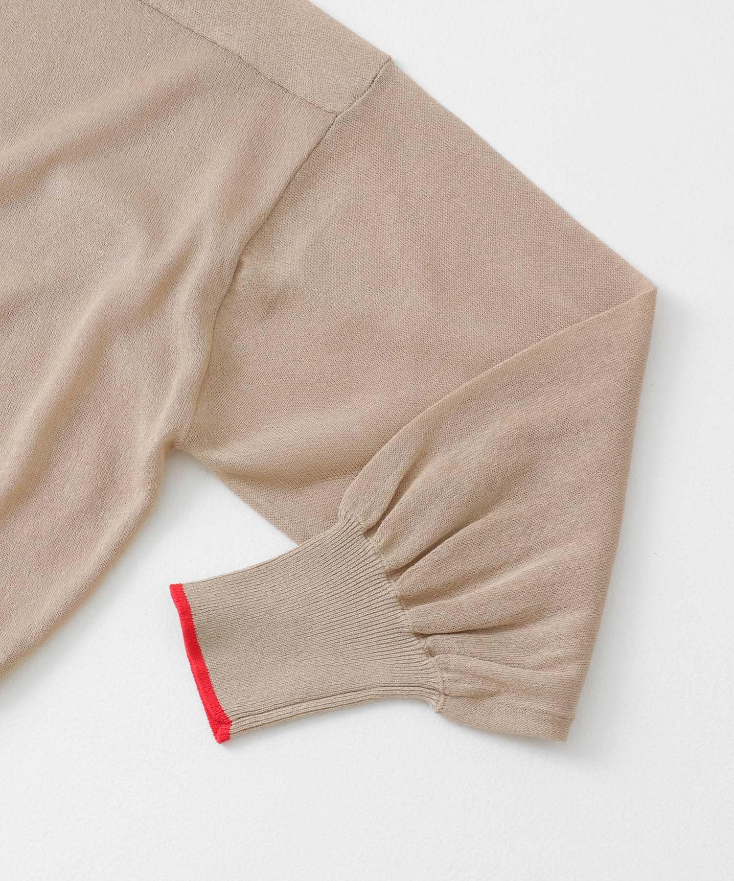 シアーボリュームスリーブカーディガン BEIGE One