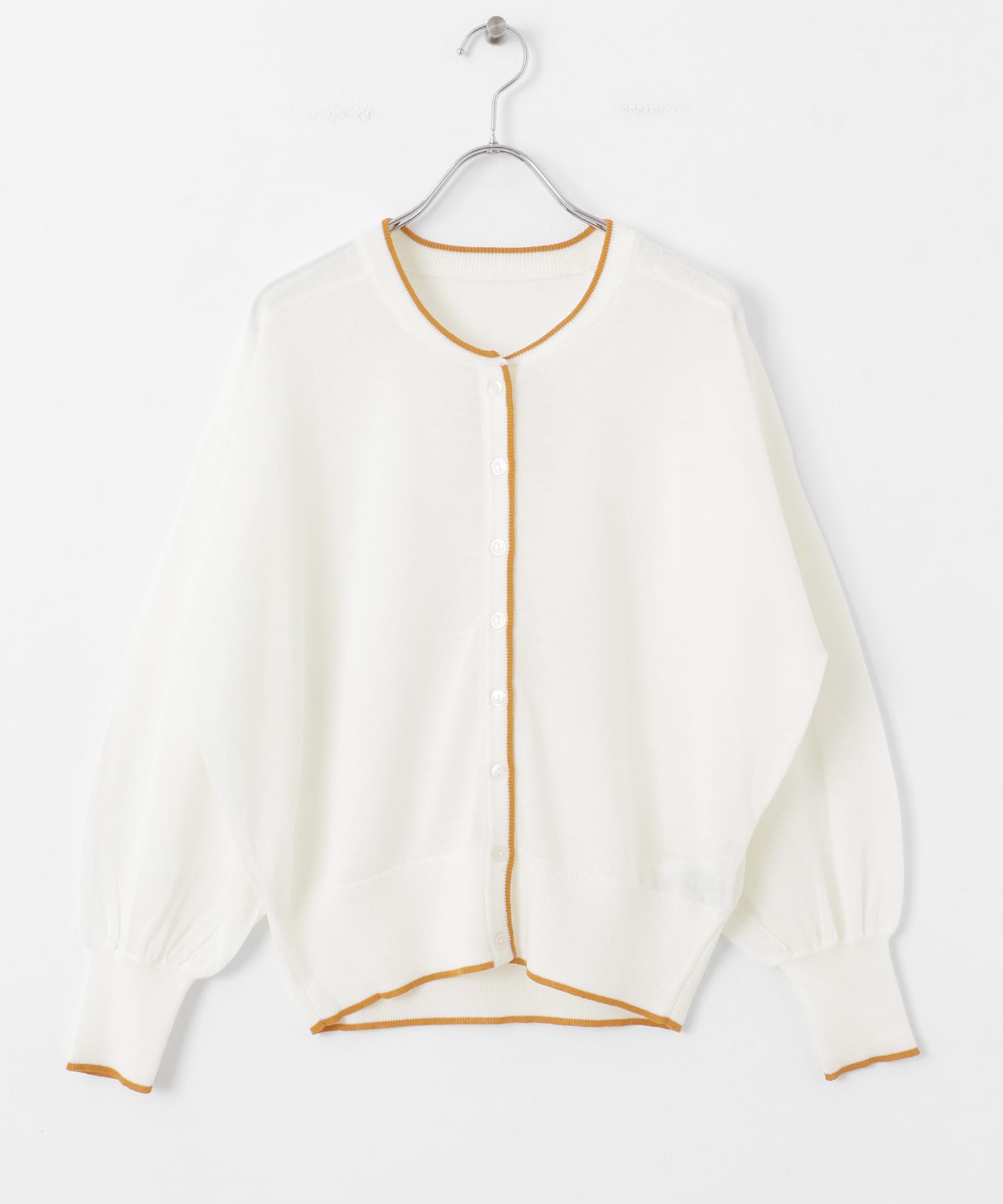 シアーボリュームスリーブカーディガン IVORY One