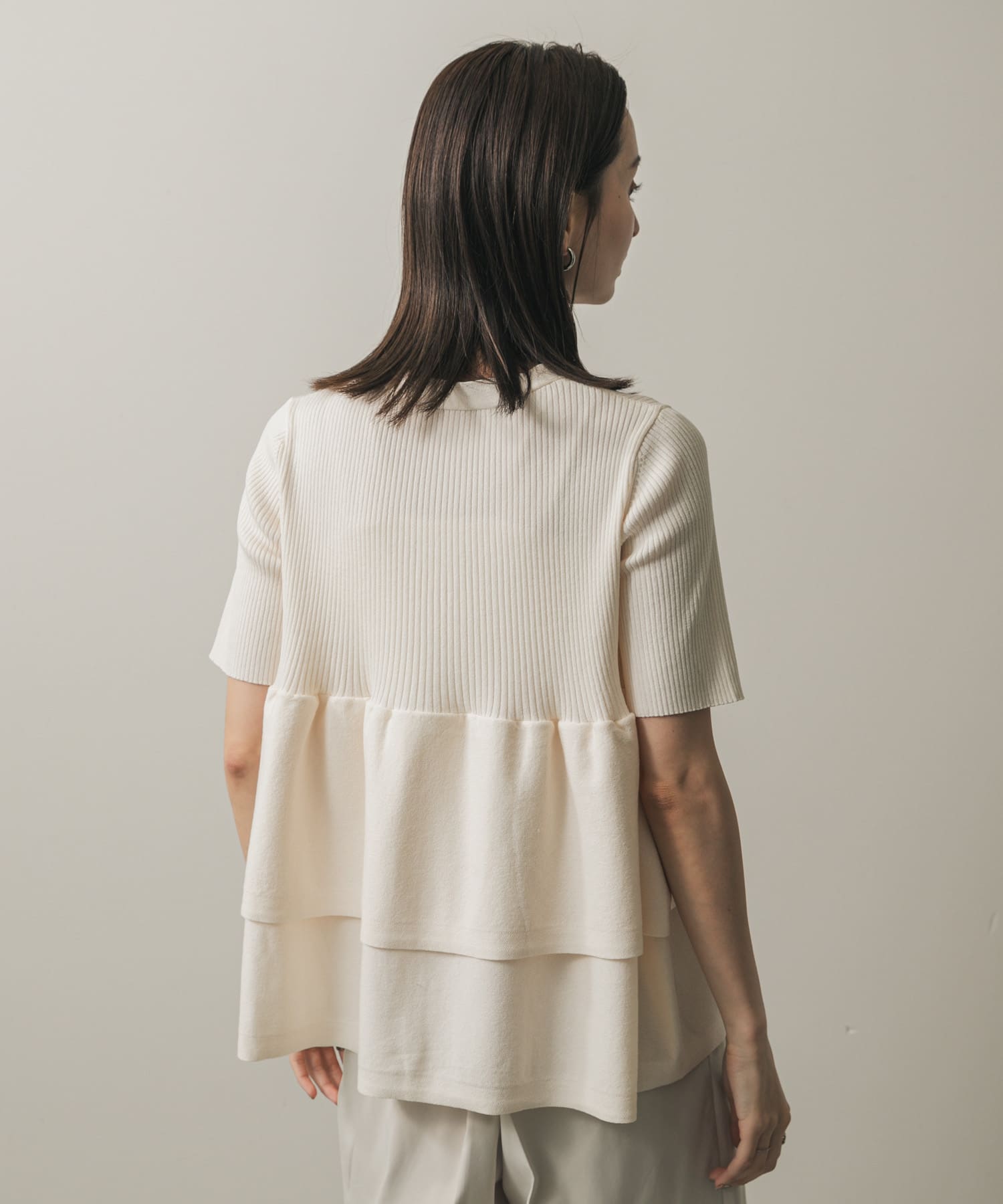 WEB限定』ペプラムカーディガン(半袖)(one IVORY): トップス｜URBAN