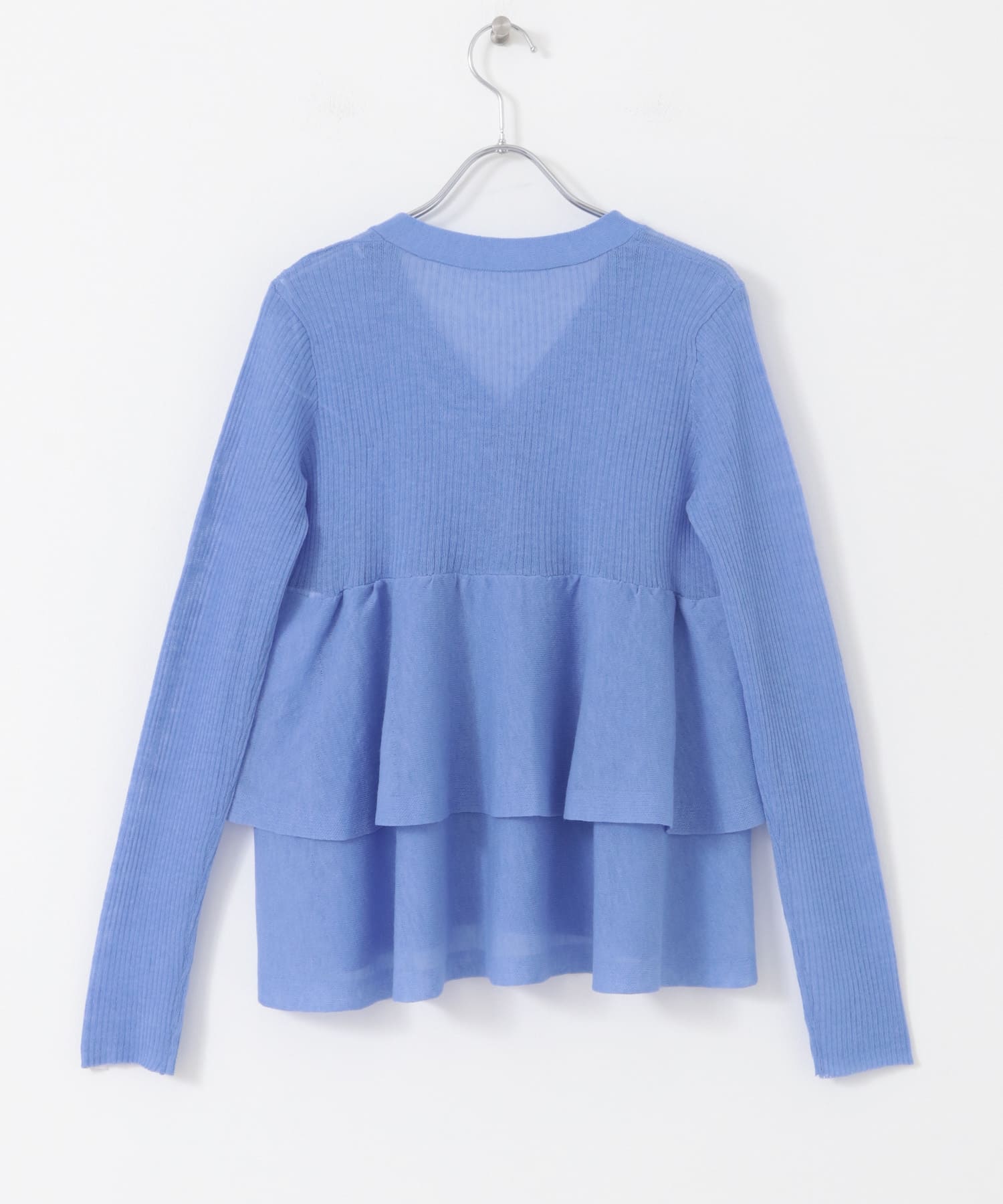 シアーペプラムカーディガン BLUE one