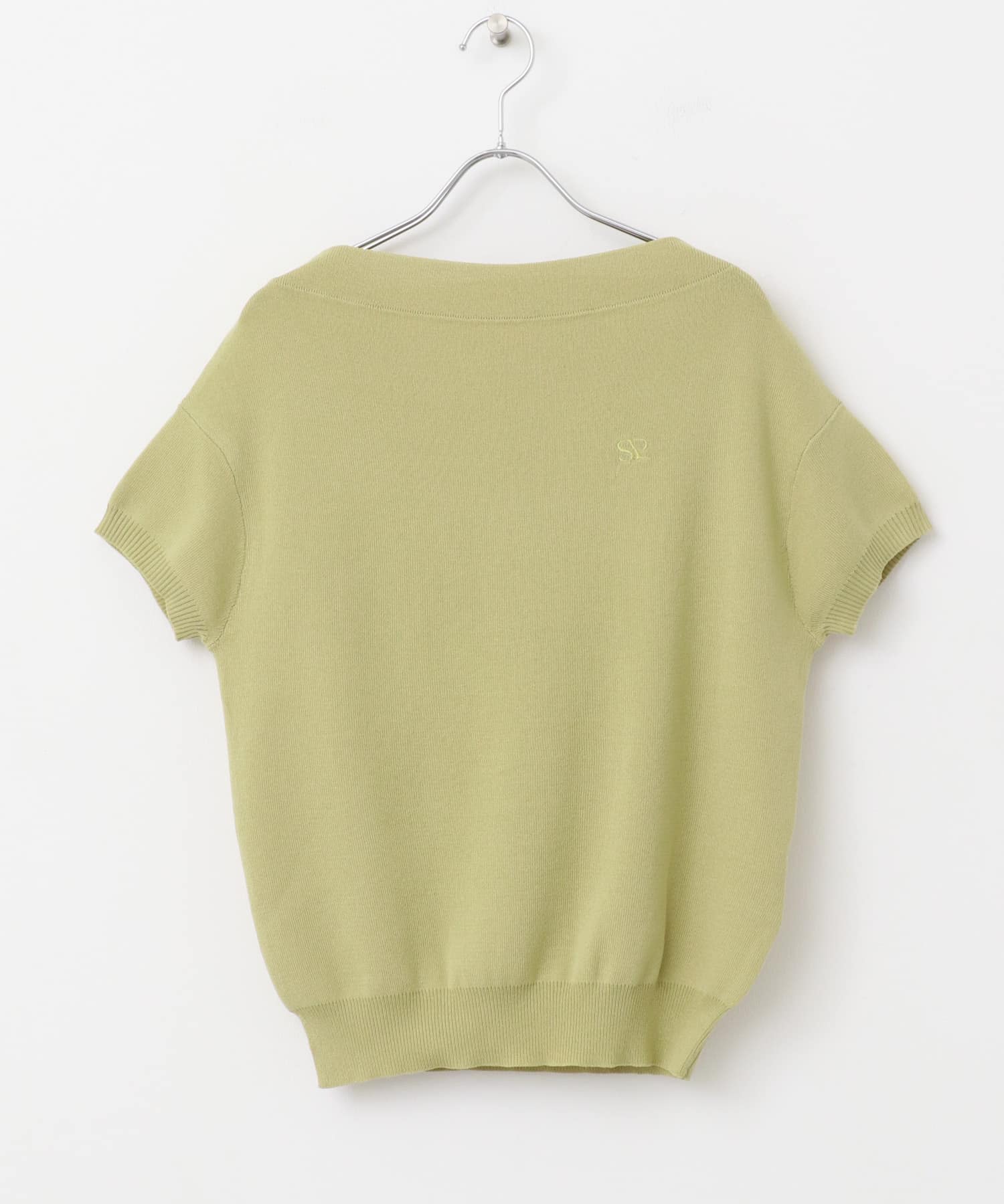 シシュウボートネックセーター(半袖) Y.BEIGE one