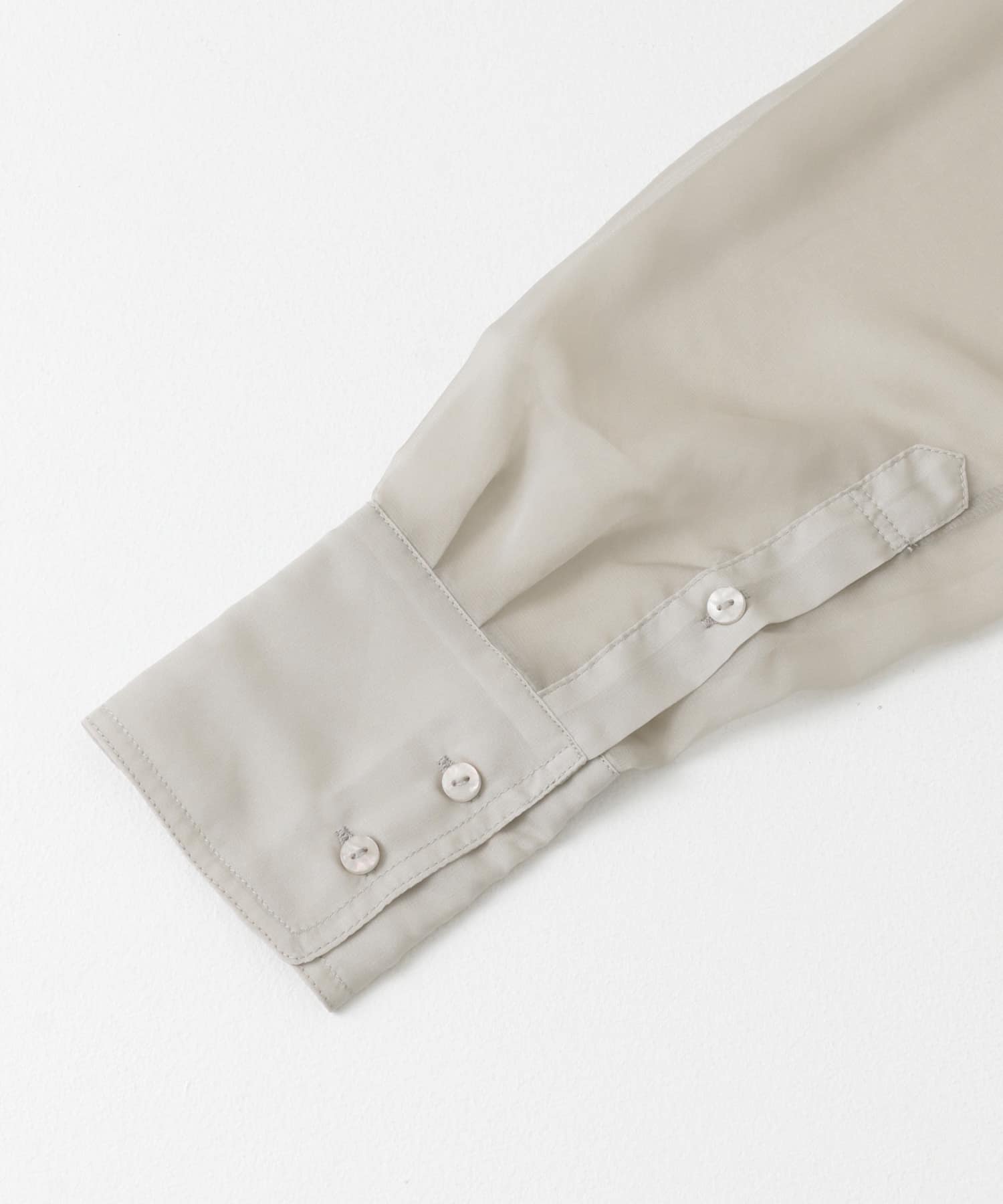 バンドカラーシャンブレーシアーシャツ GREIGE one