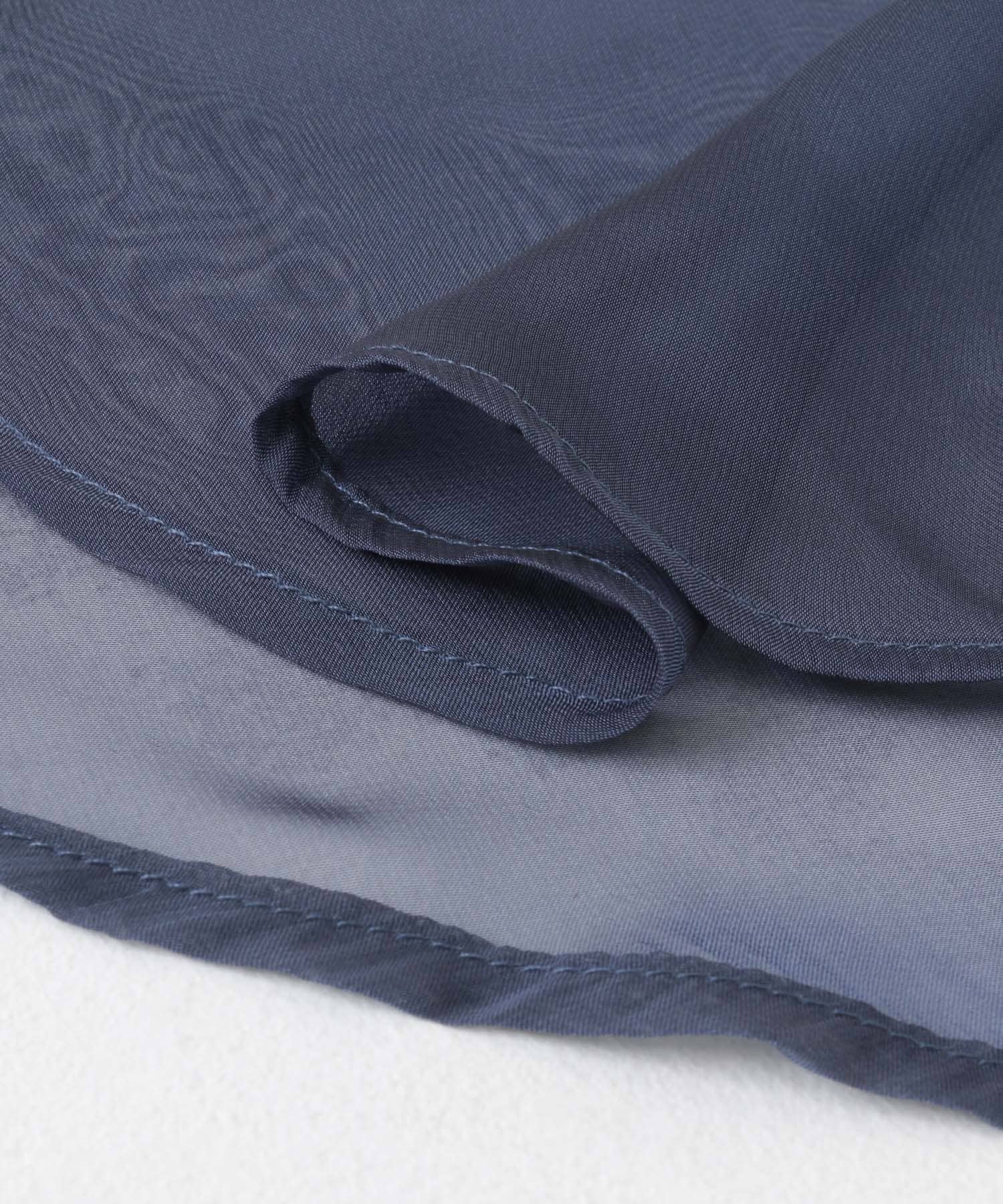 バンドカラーシャンブレーシアーシャツ NAVY one