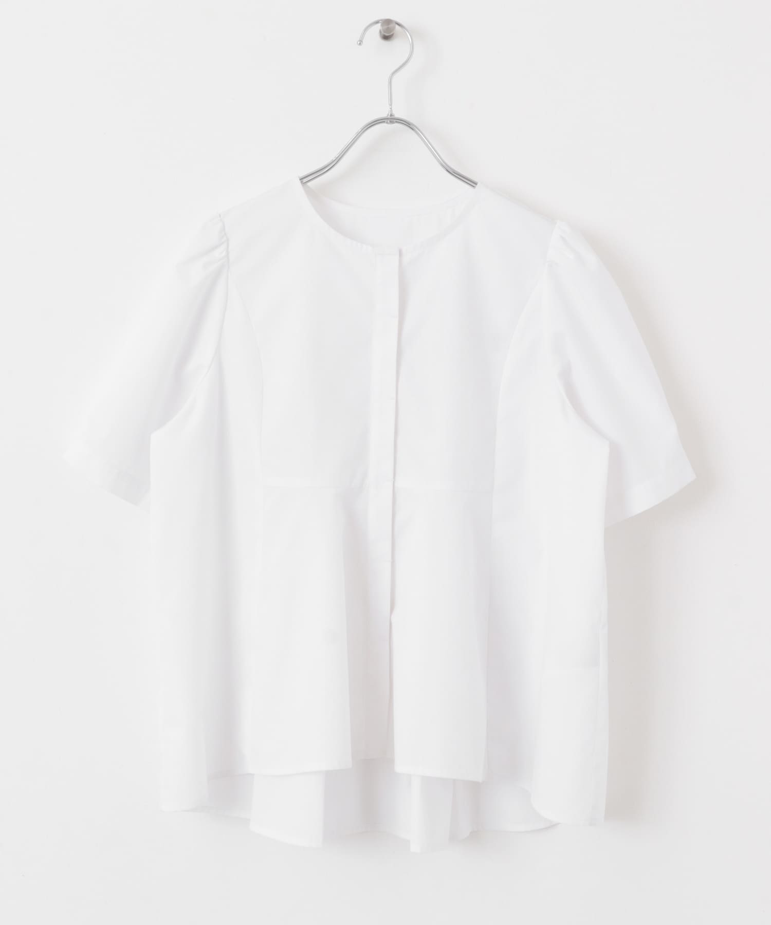 バックタックプリーツブラウス OFF WHITE one