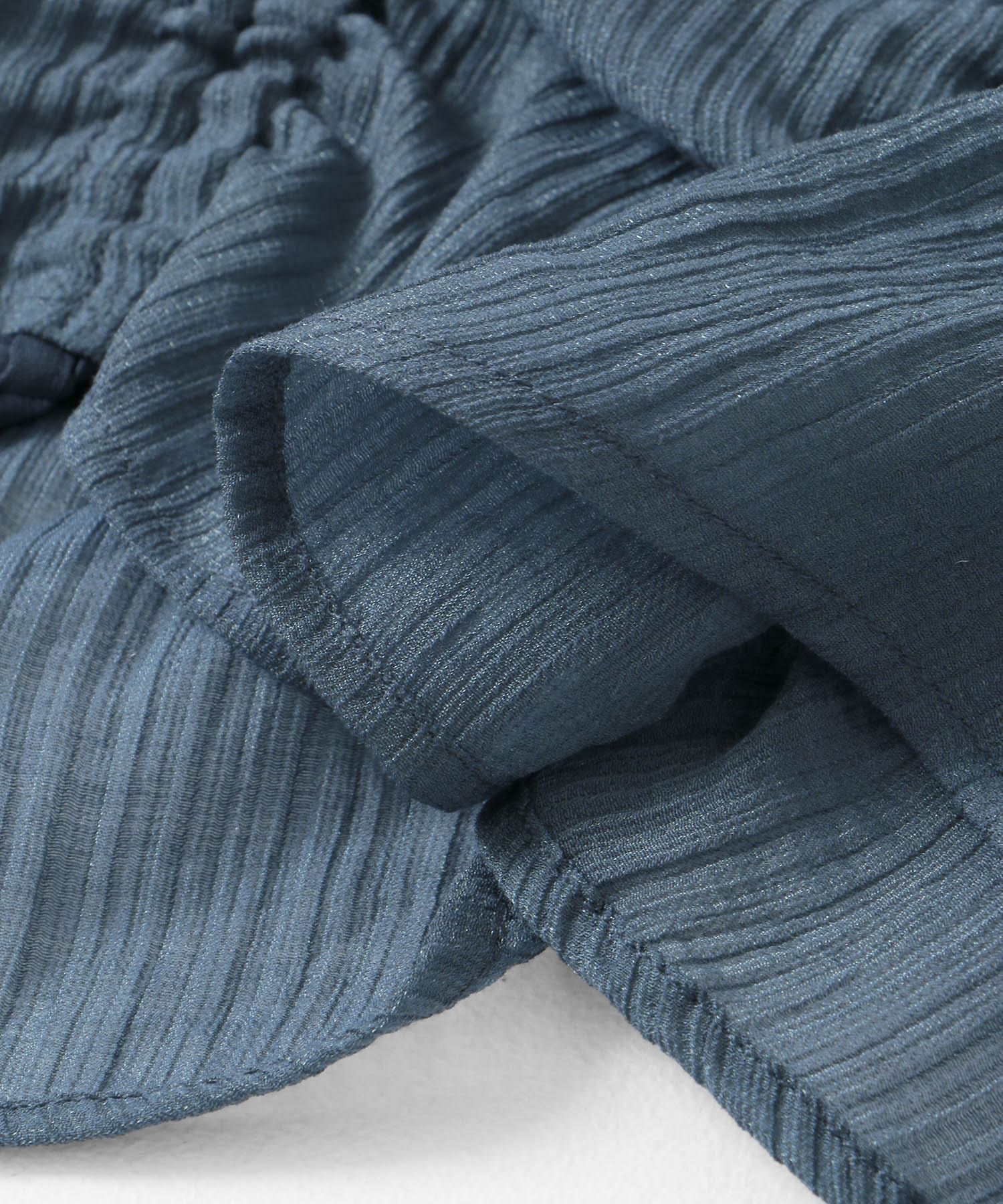 シャーリングブラウス(5分袖) TURQUOISE one