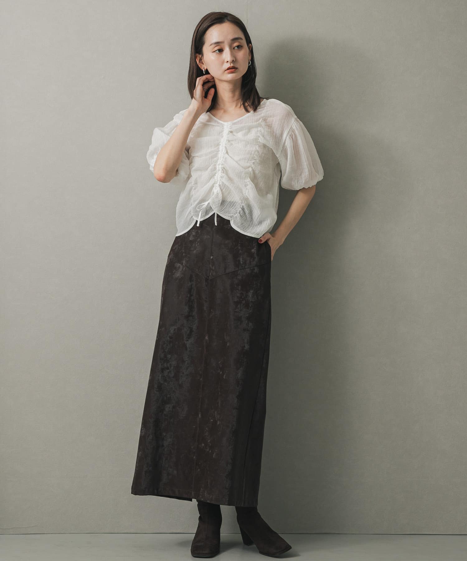 身長：169cm サイズ：one