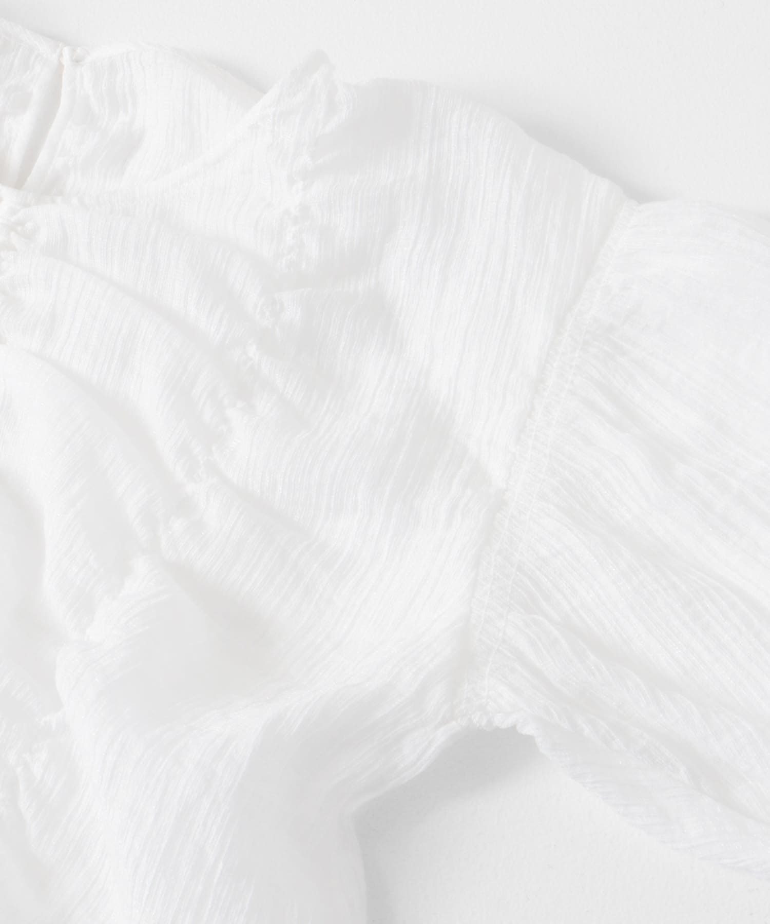 シャーリングブラウス(5分袖) OFF WHITE one