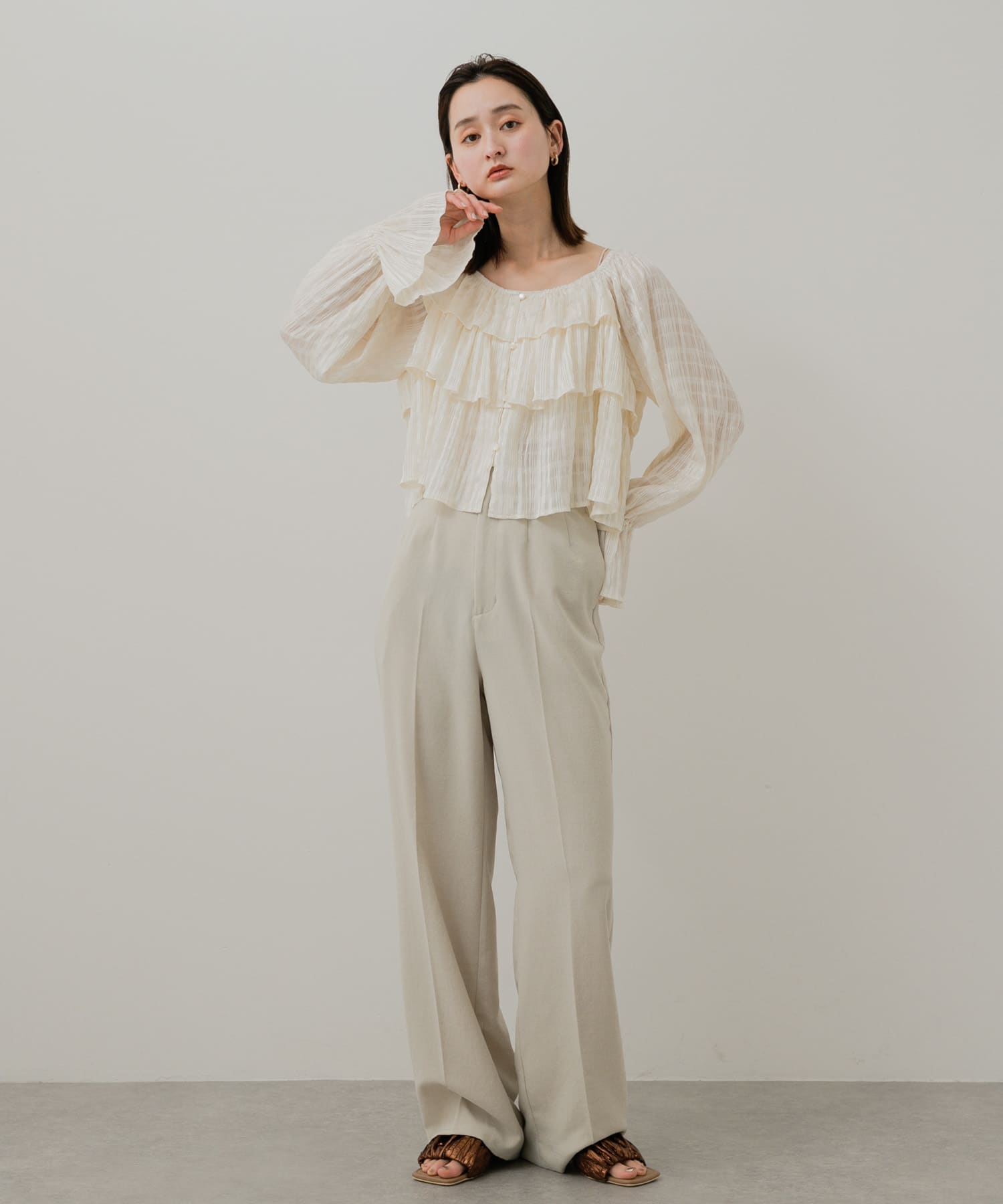 身長：169cm サイズ：one