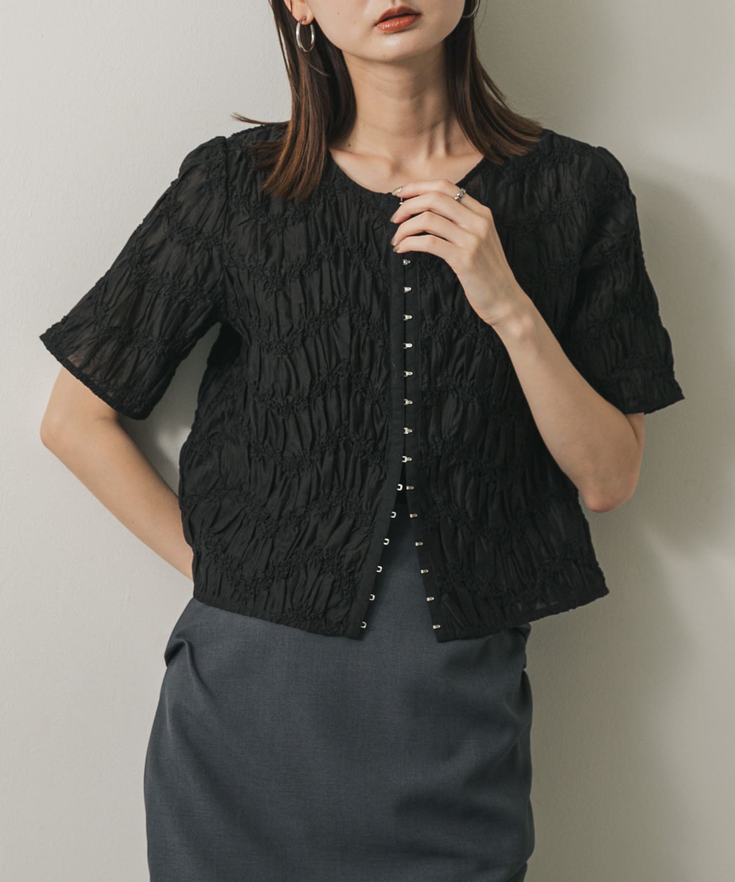 身長：169cm サイズ：one
