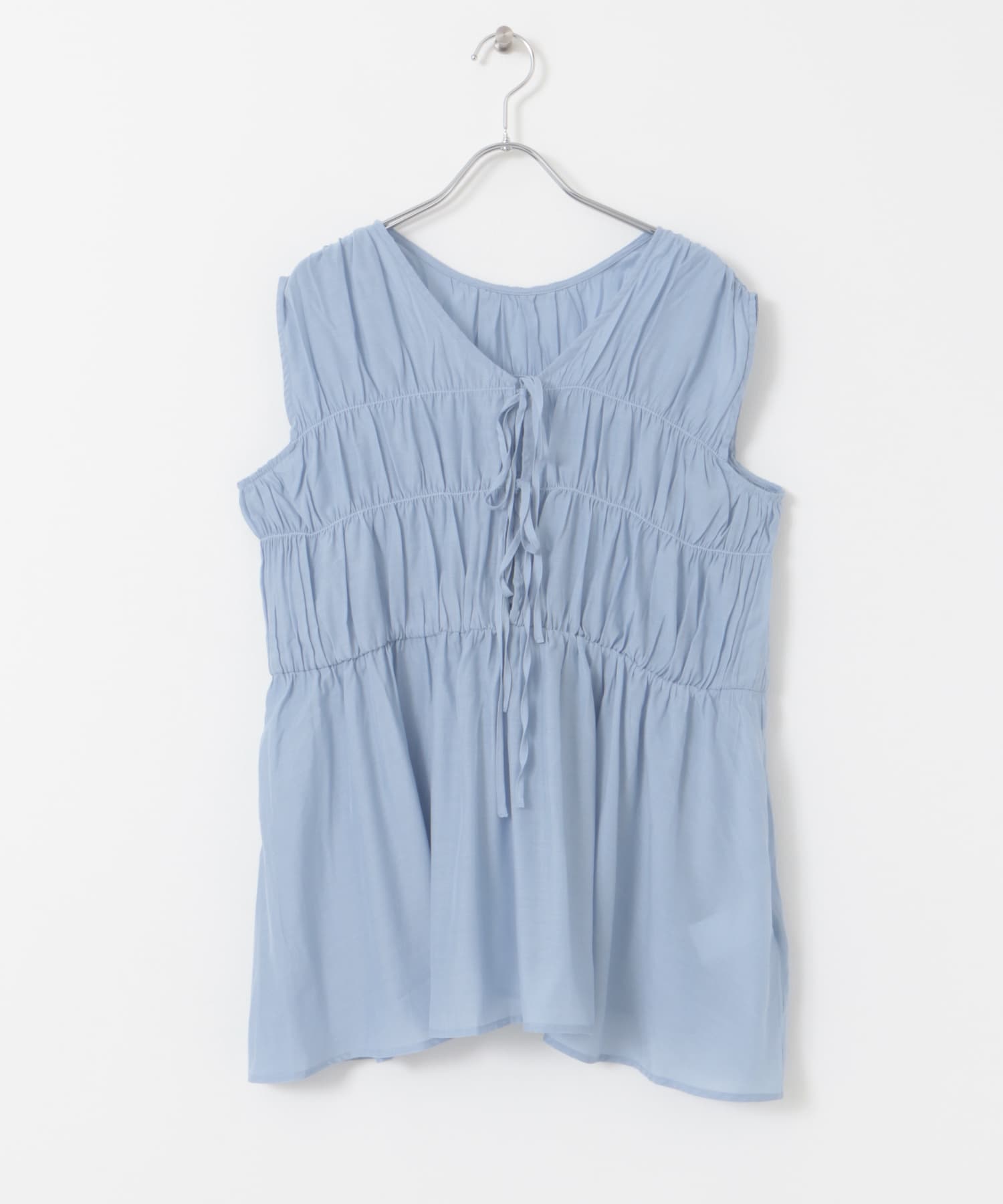 2WAYチュニックブラウス L.BLUE one