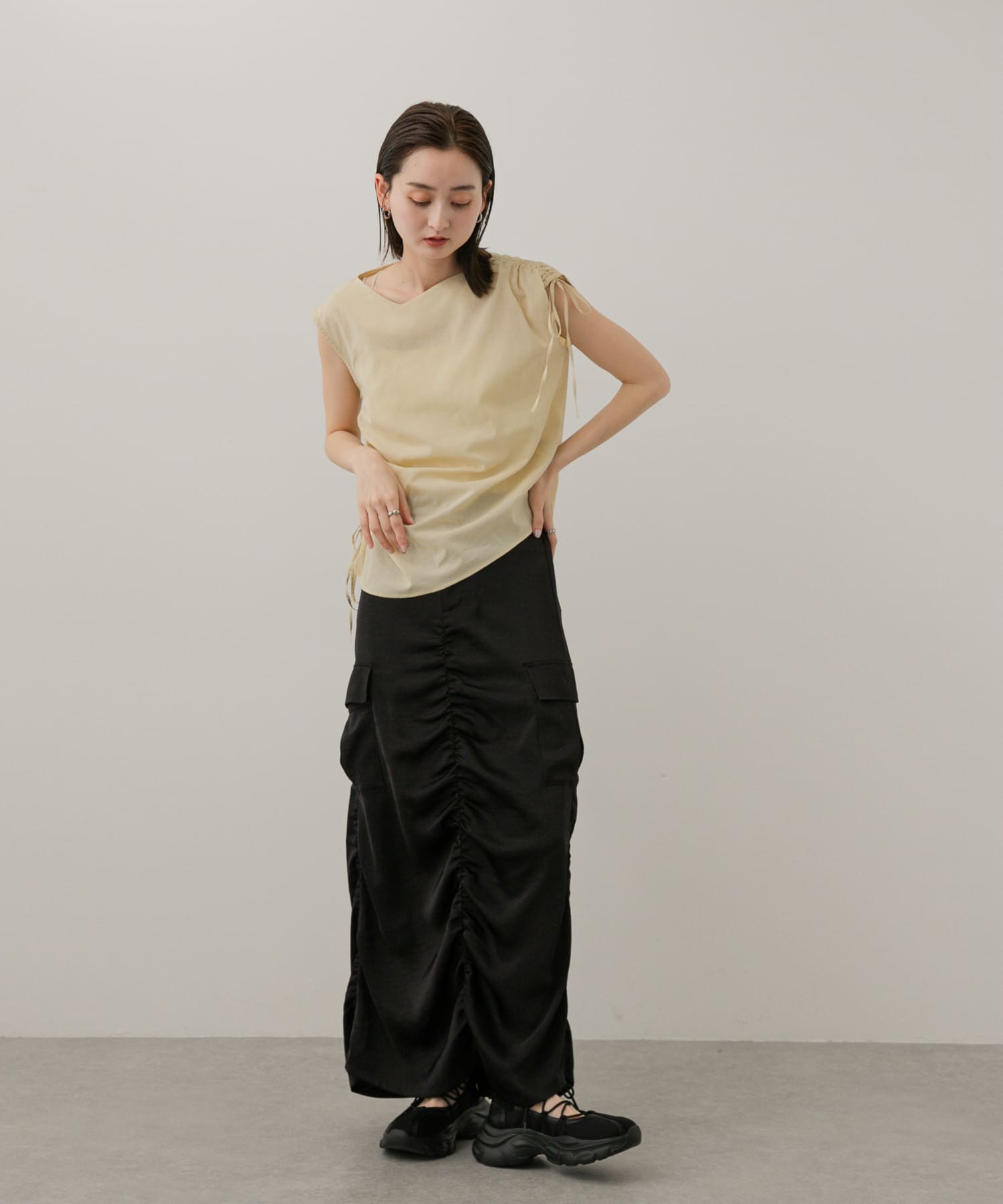 身長：169cm サイズ：one
