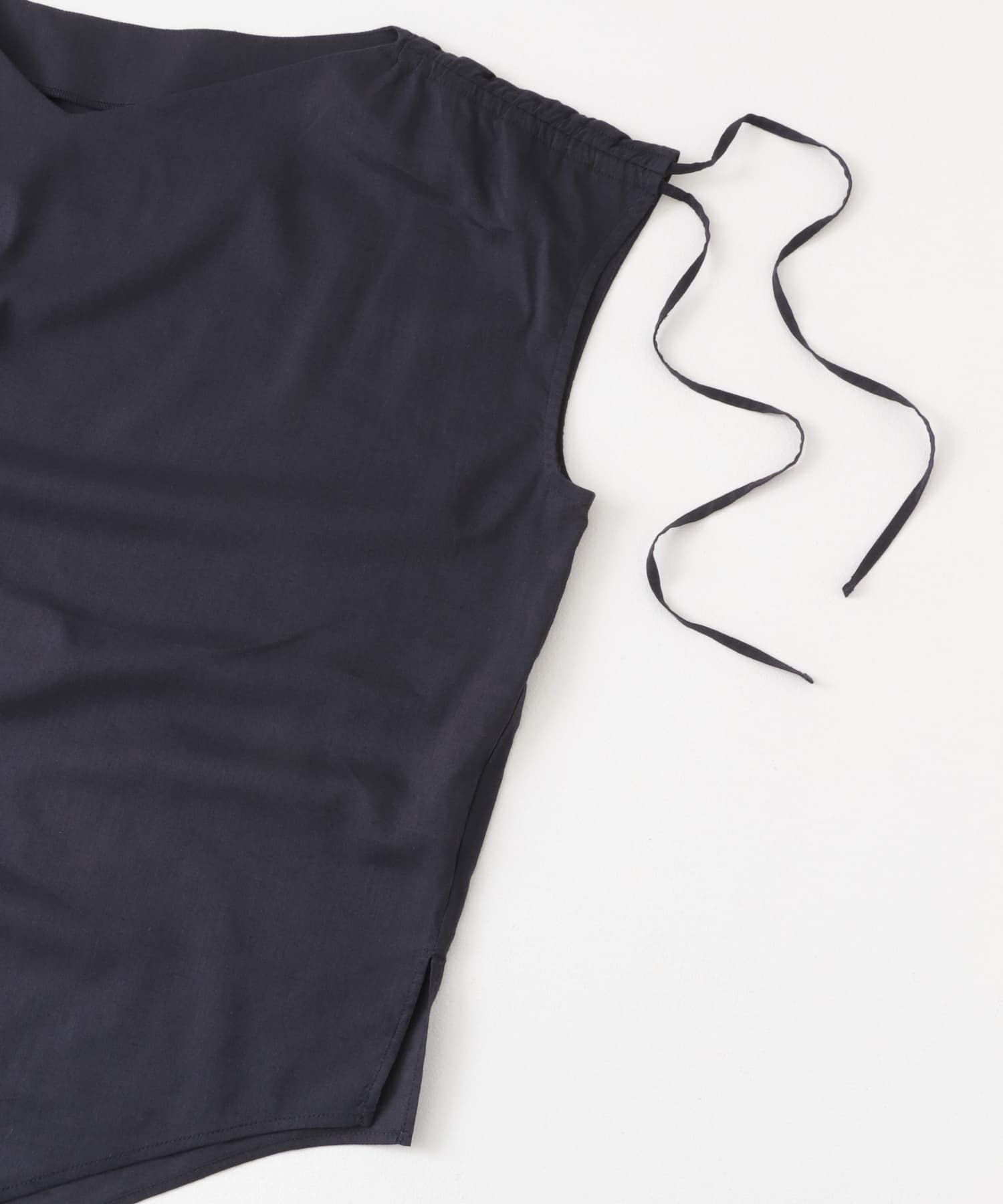 アシンメトリーシャーリングトップ NAVY one