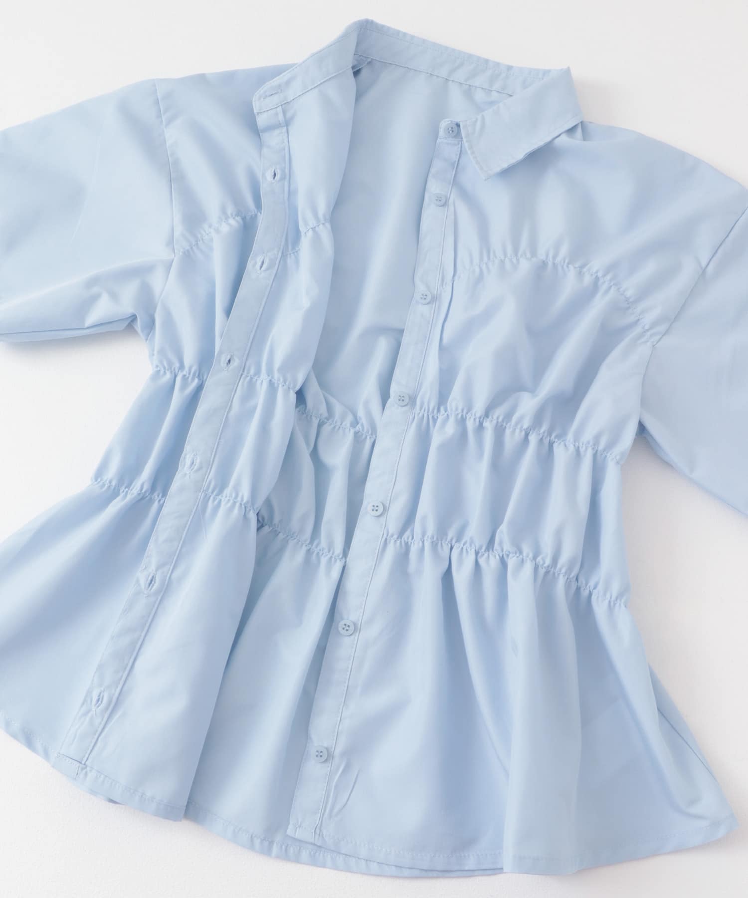 『WEB限定』シャーリングシャツ(半袖) BLUE one