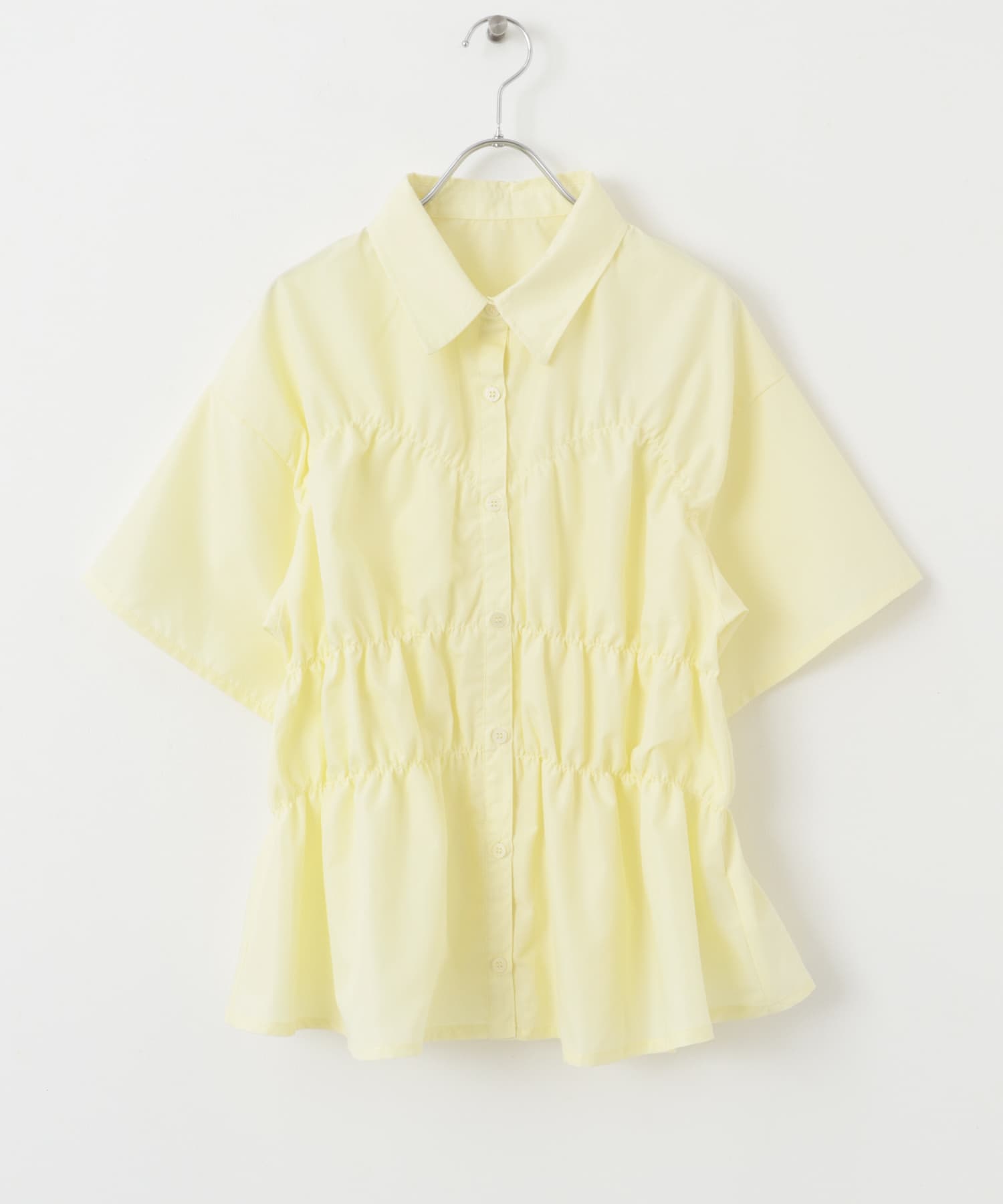 『WEB限定』シャーリングシャツ(半袖) YELLOW one