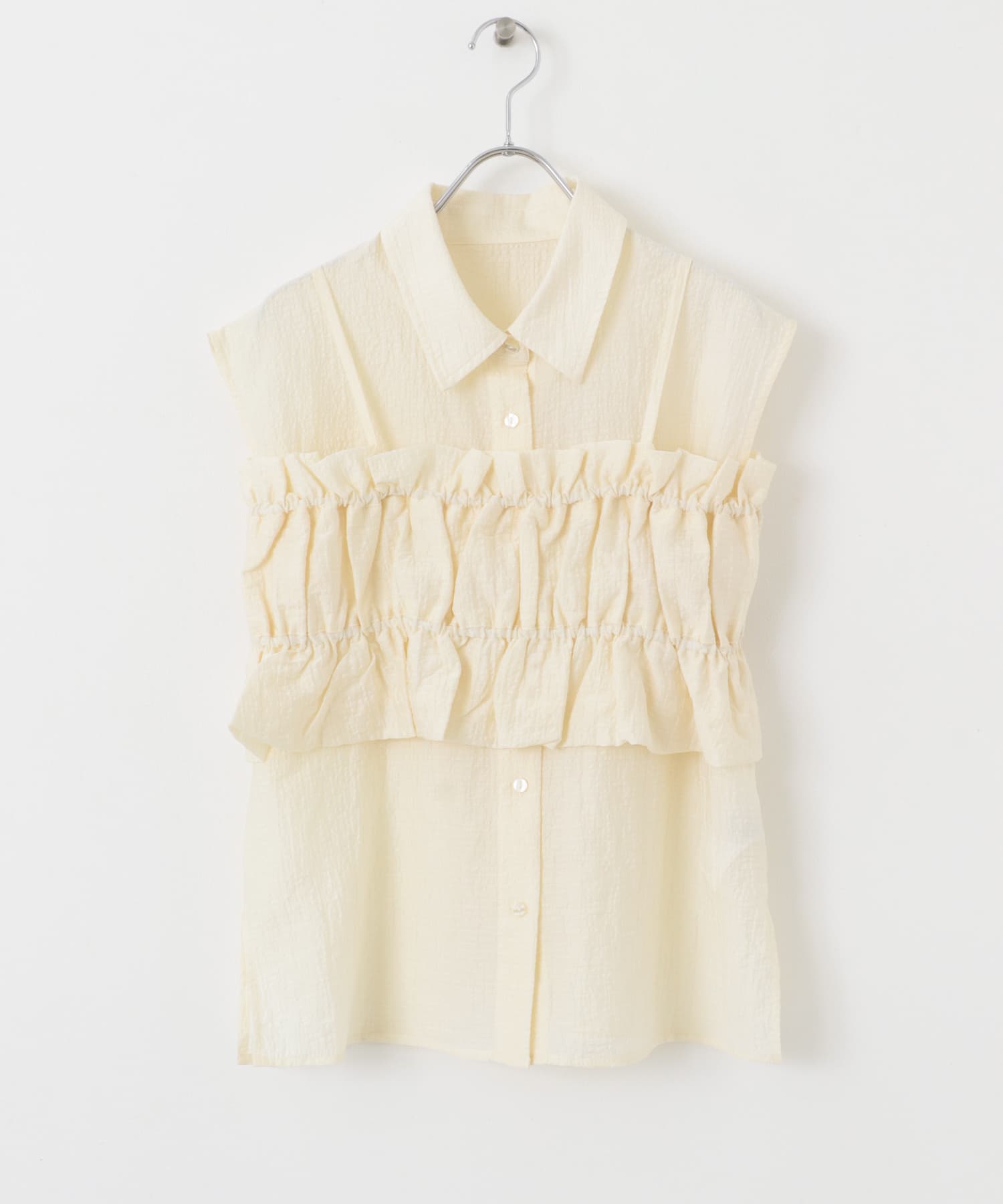 ビスチェセットノースリーブシャツ IVORY one