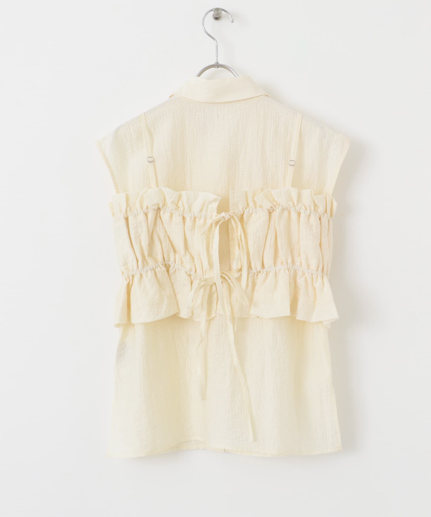 ビスチェセットノースリーブシャツ IVORY one