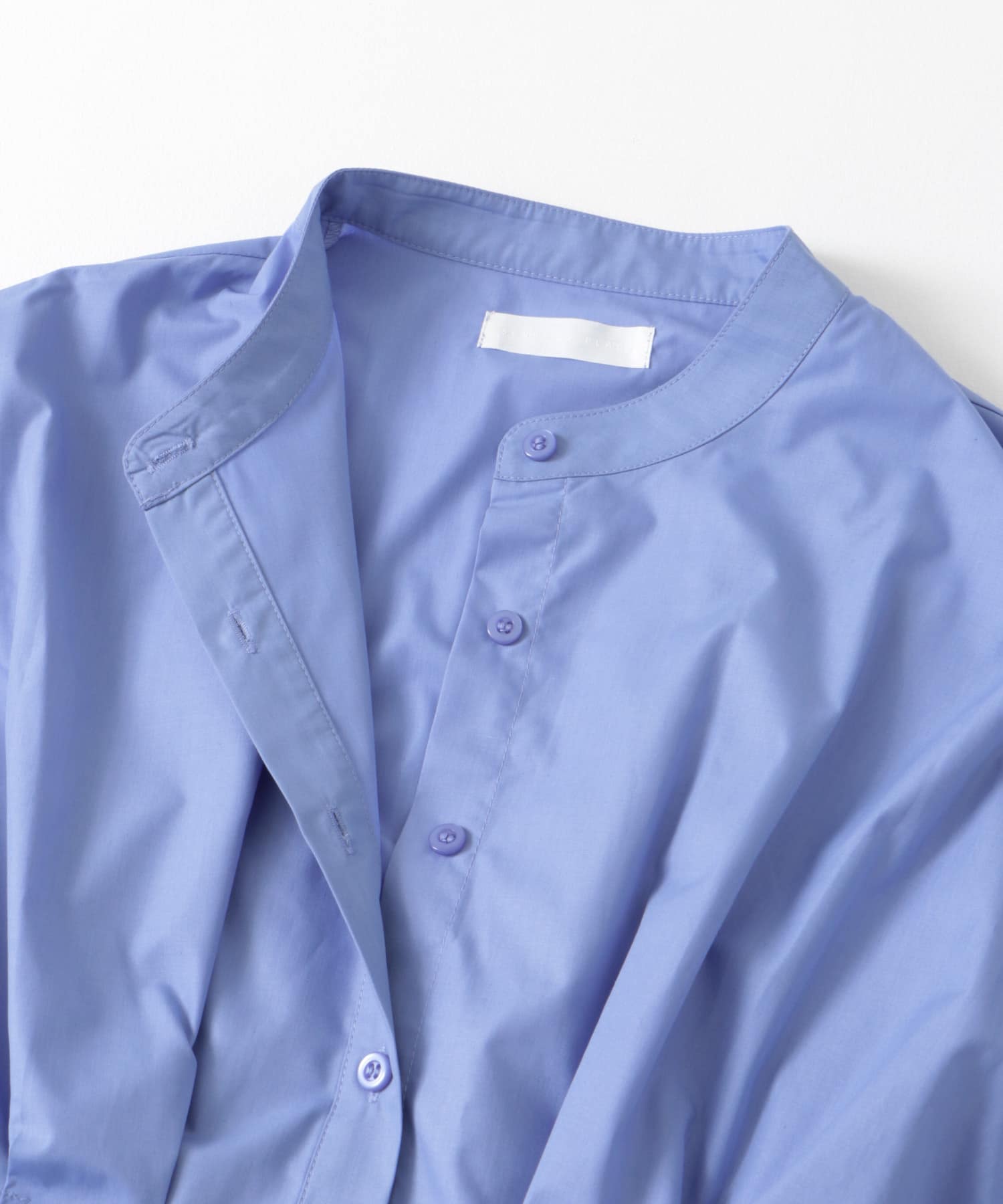 ウエストタックチュニックブラウス BLUE one