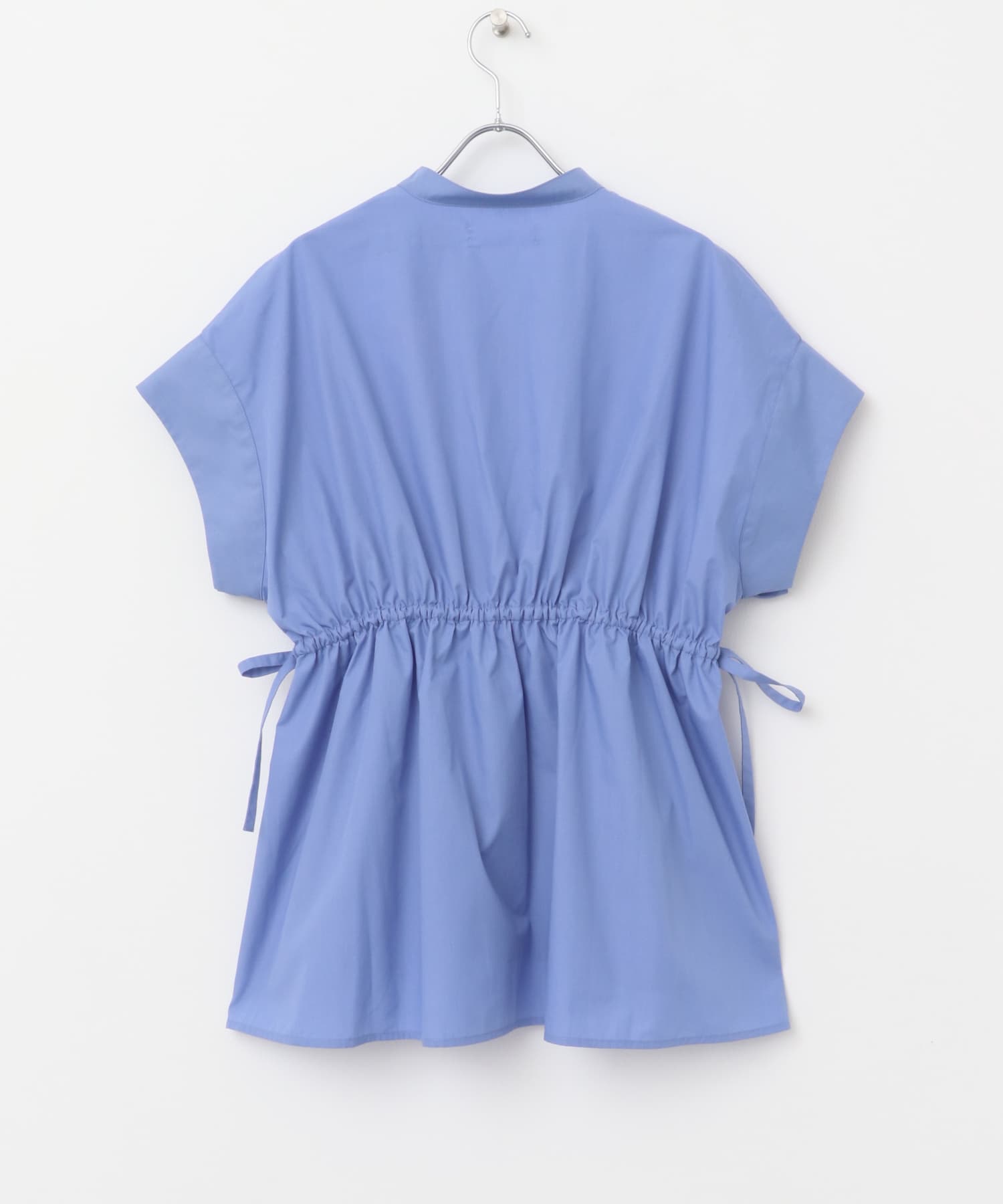 ウエストタックチュニックブラウス BLUE one